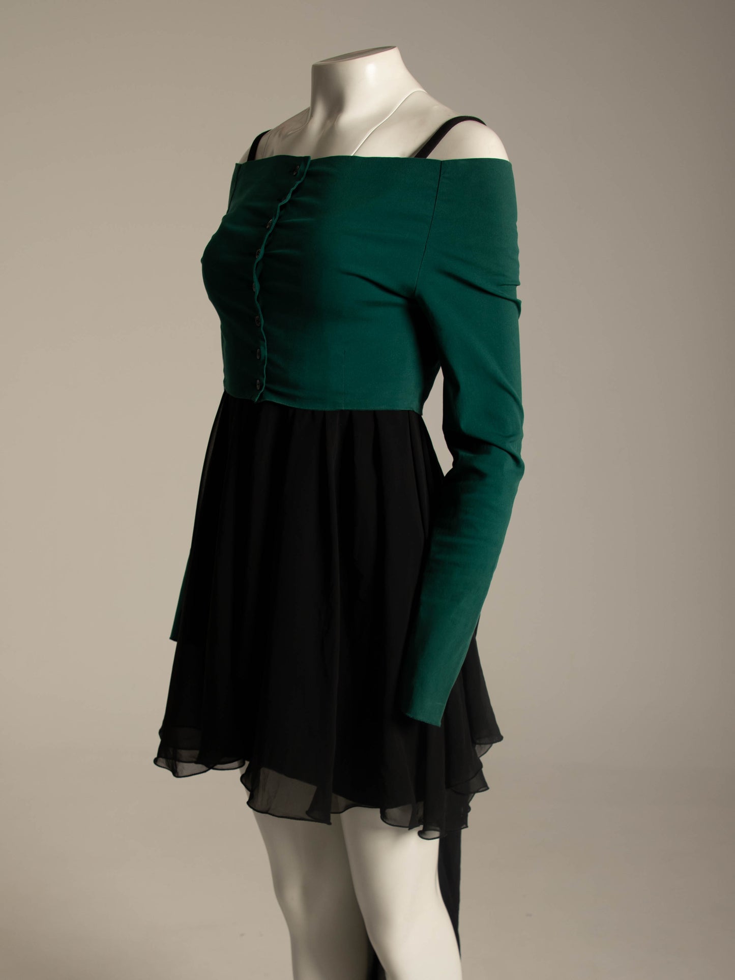 Dolce & Gabbana S/S 1991  Dark Green Stretch Cotton Top