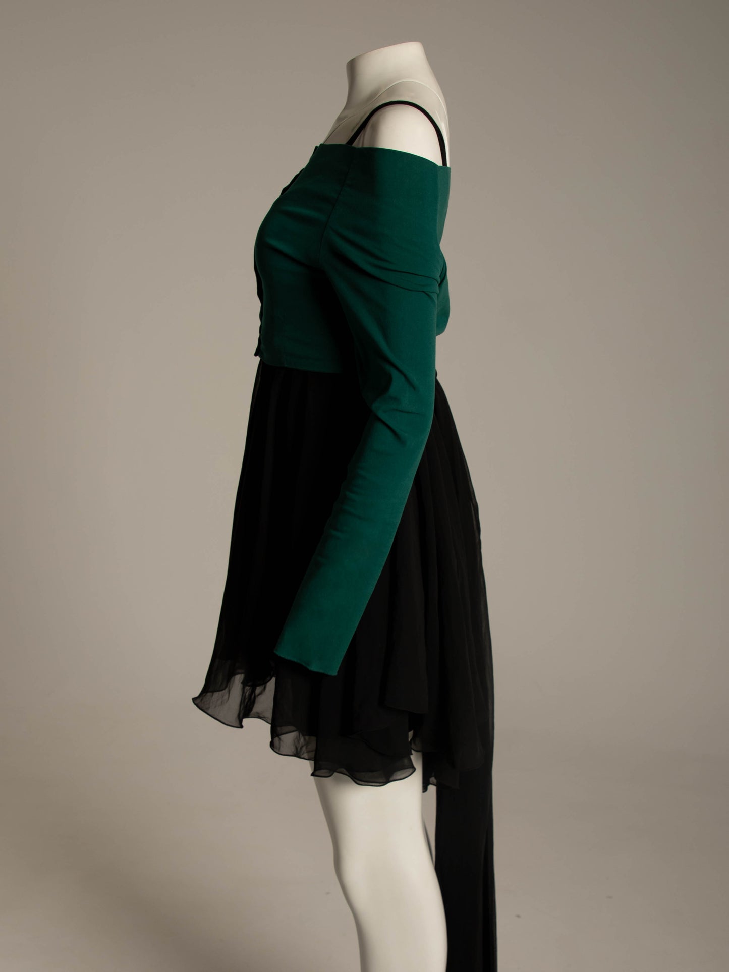 Dolce & Gabbana S/S 1991  Dark Green Stretch Cotton Top