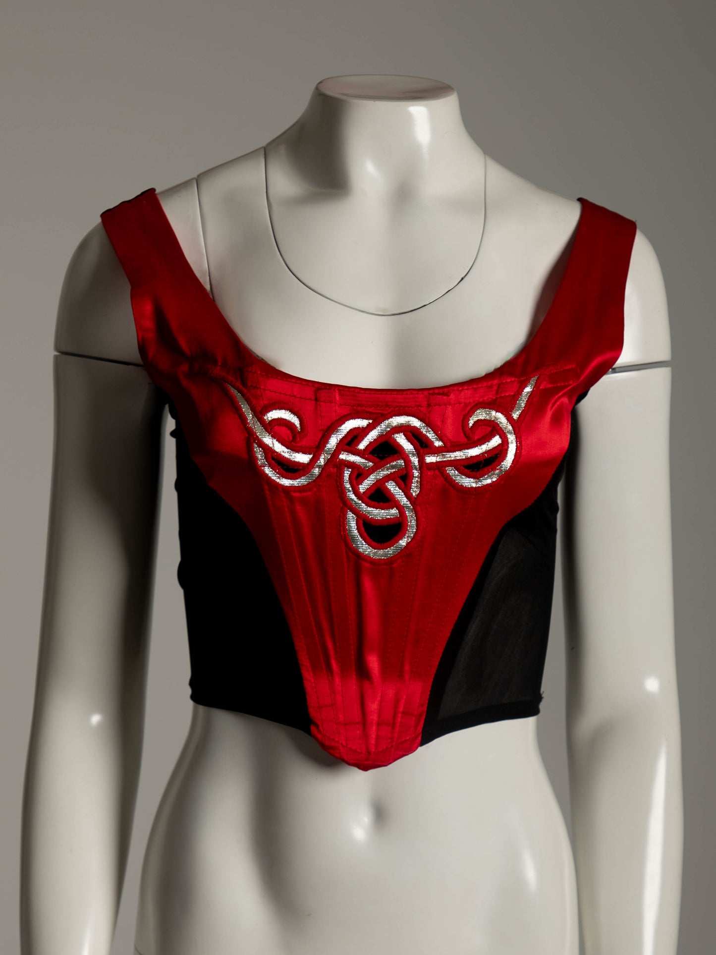 Gaile McConaghie Medieval Magick Red Embroidered Corset