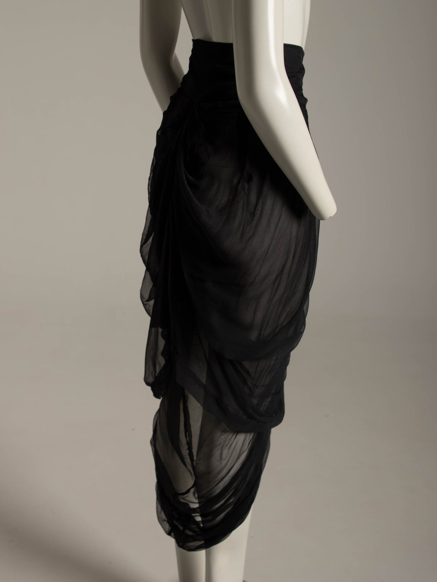 Celia Phillips Black Silk 'Hypnos' Skirt