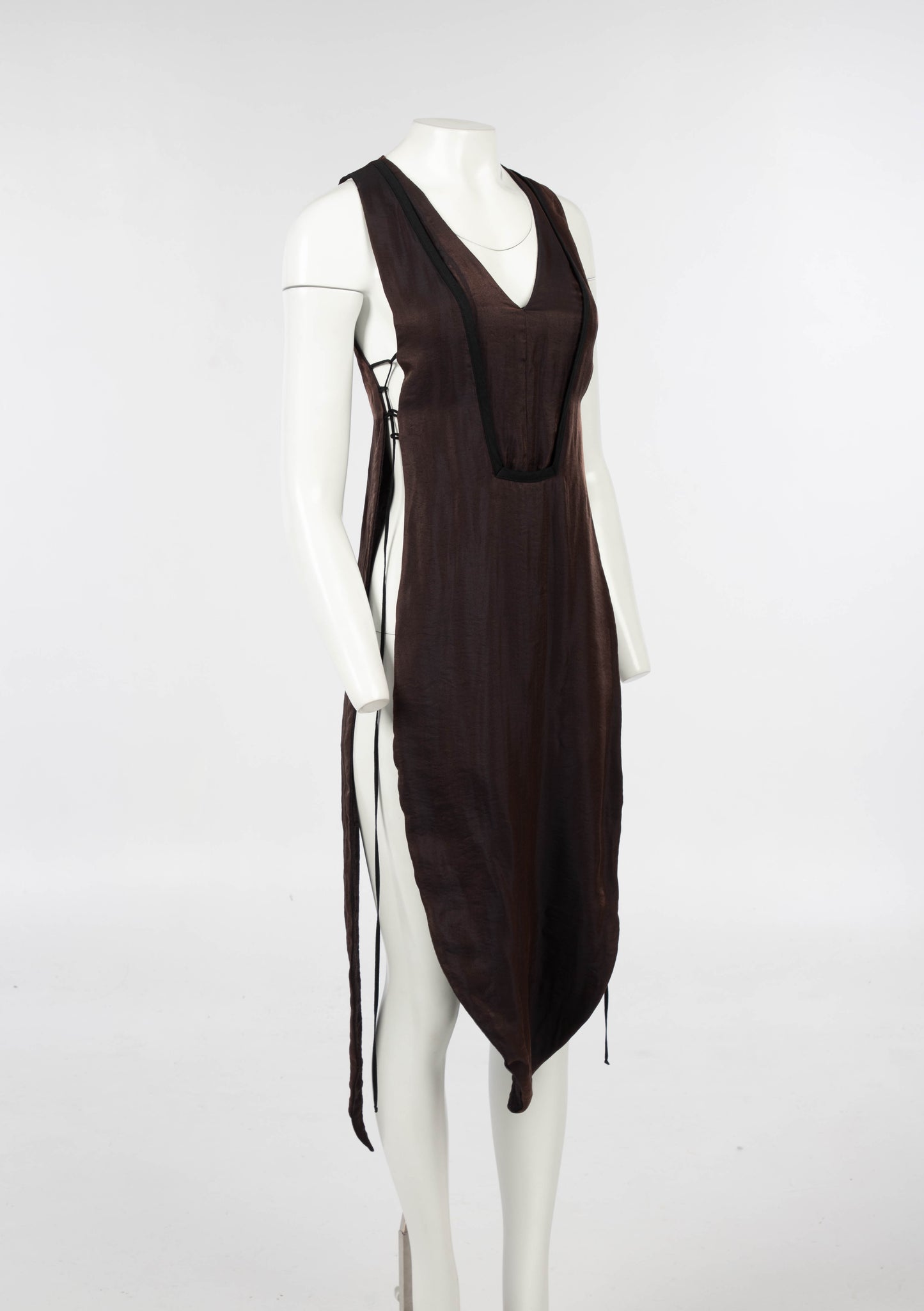 Kaat Tilley Leaflike Bronze Reversible Apron Dress