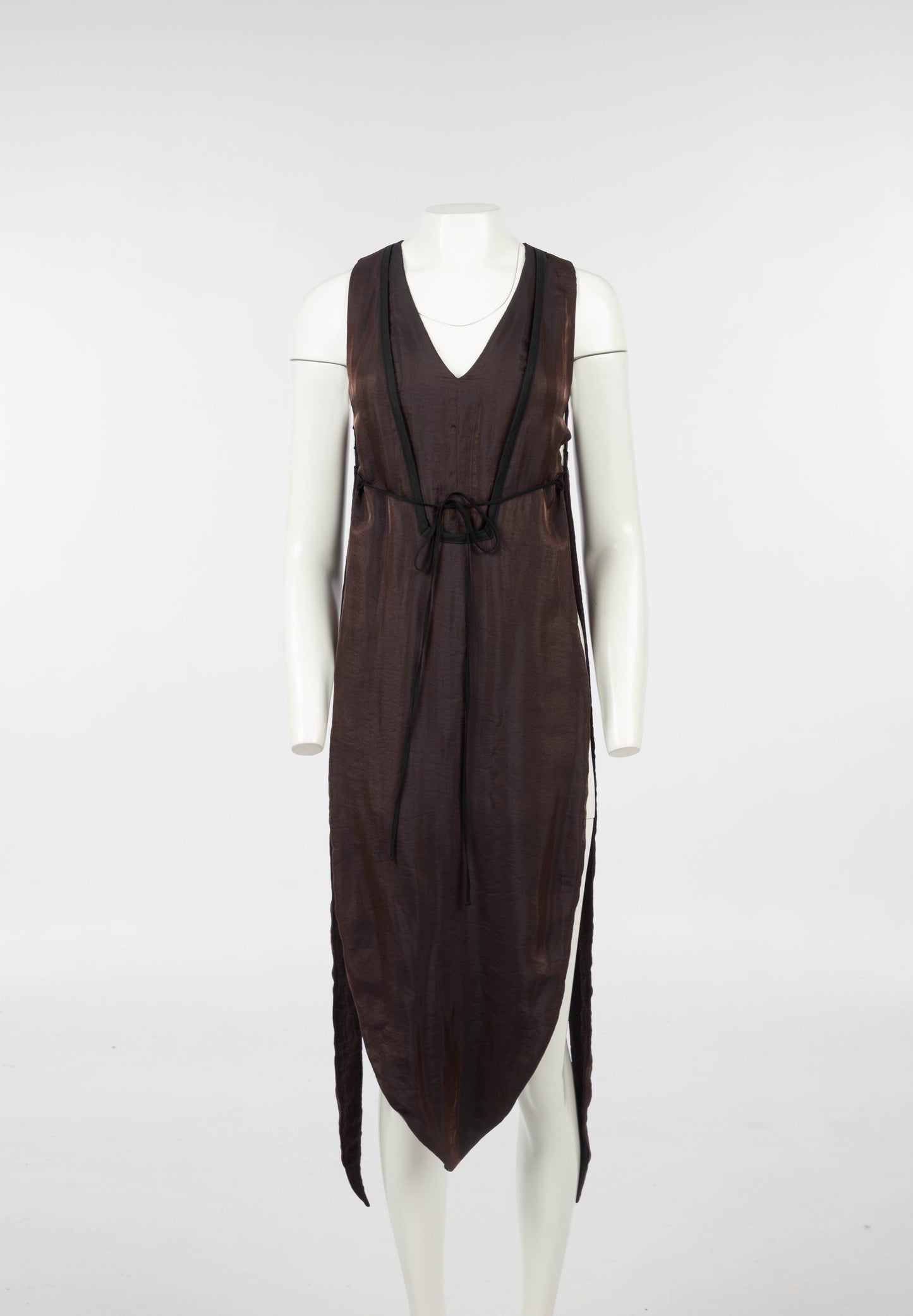 Kaat Tilley Leaflike Bronze Reversible Apron Dress