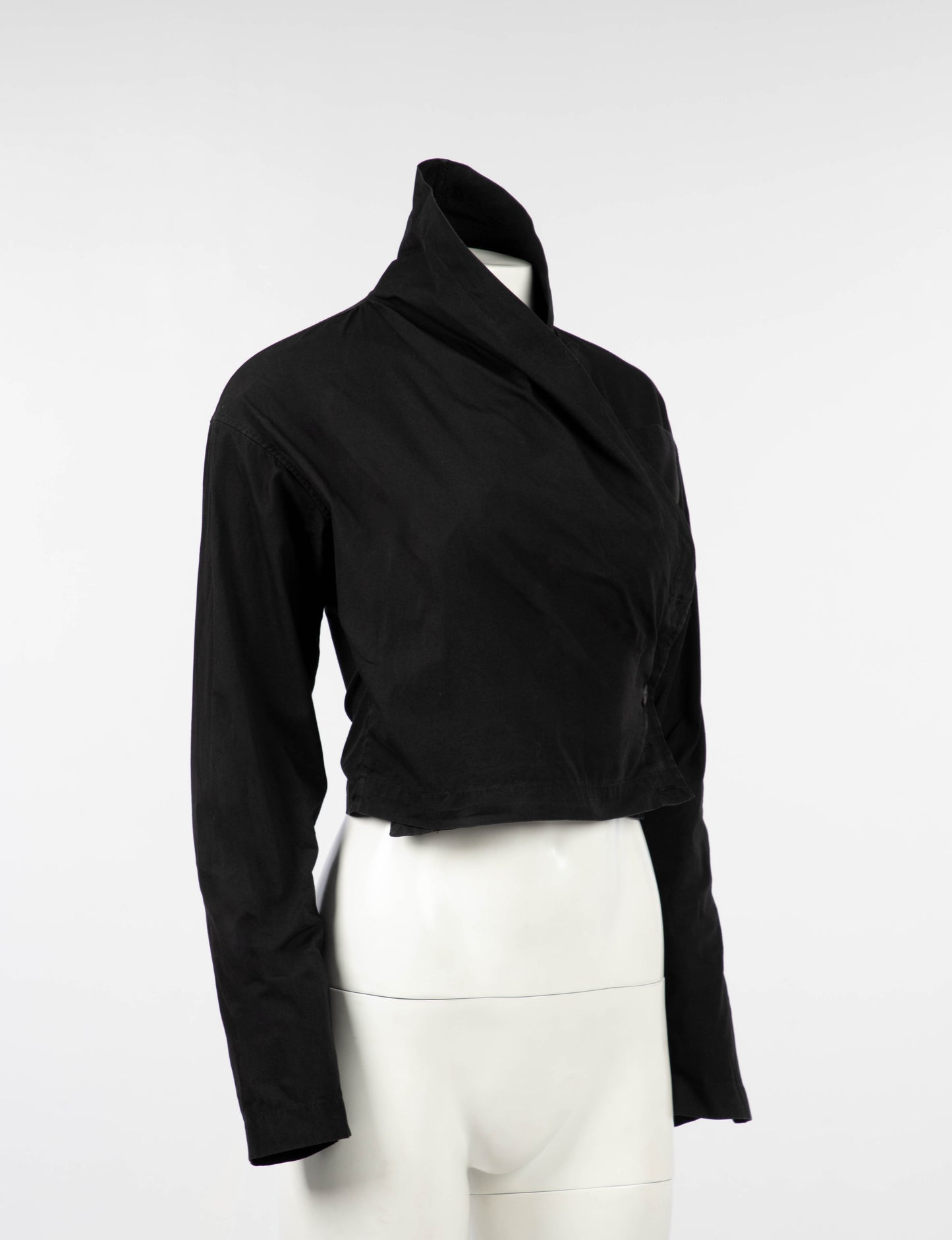 Romeo Gigli Black Cotton Wrap Top