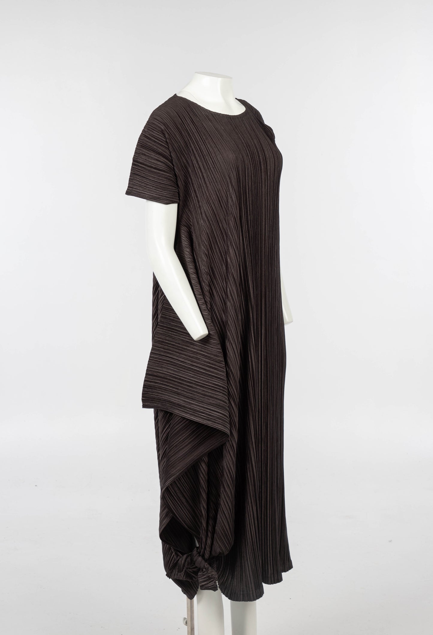 Issey Miyake Mainline Dark Grey Pleated Dress