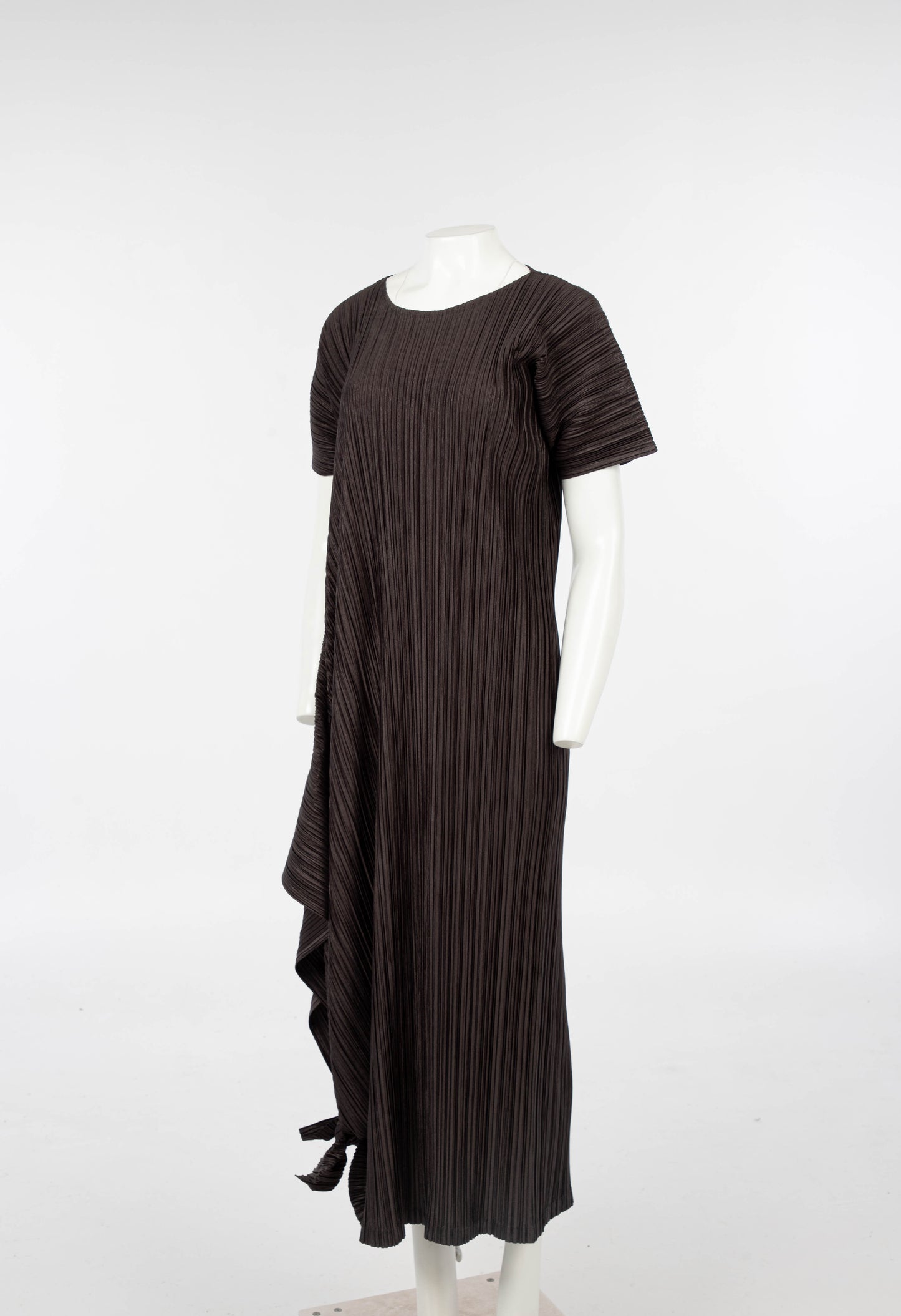 Issey Miyake Mainline Dark Grey Pleated Dress