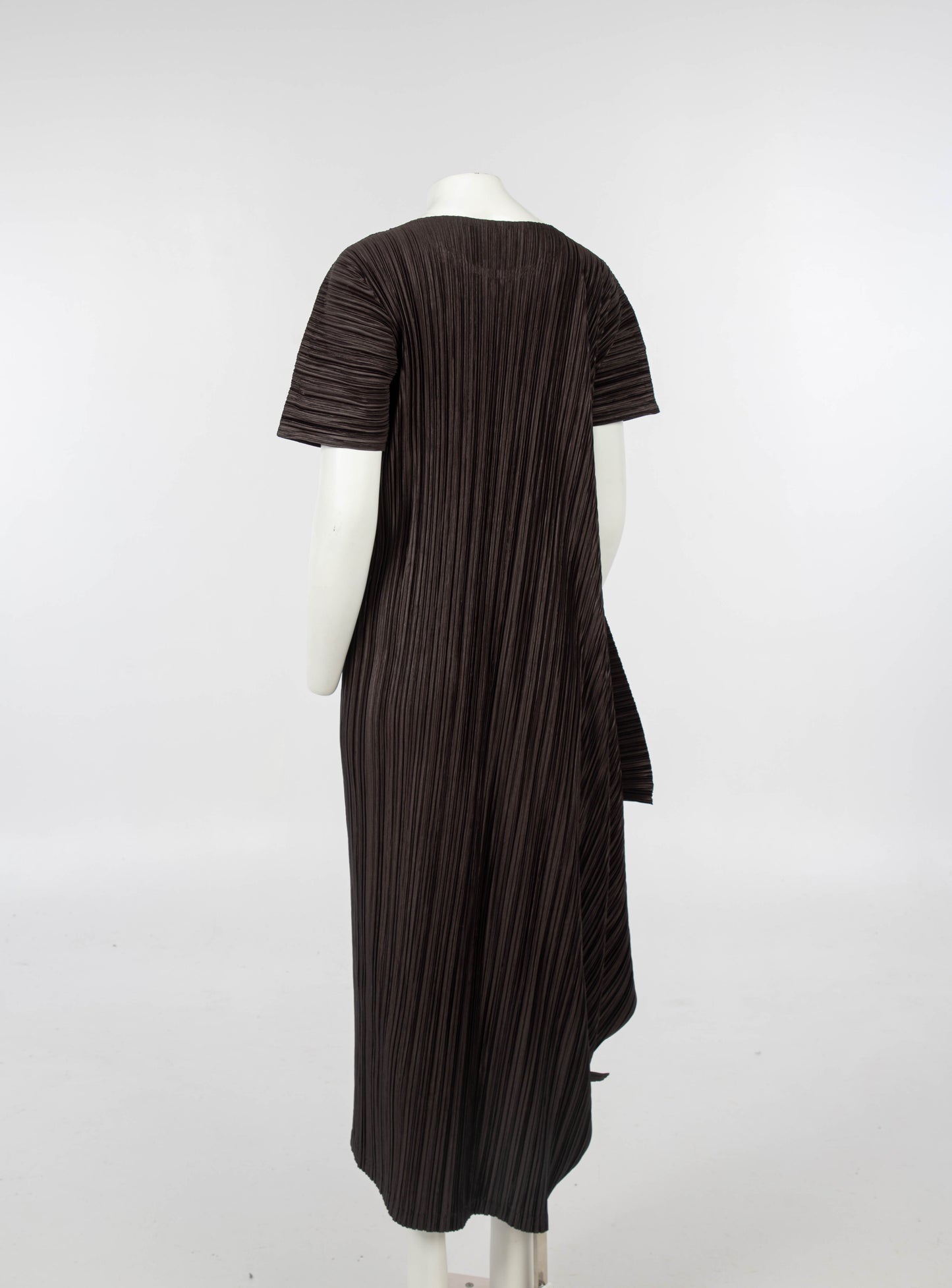 Issey Miyake Mainline Dark Grey Pleated Dress