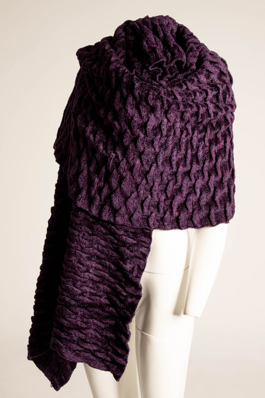 Lainey Keogh Large Purple Smocked Shawl