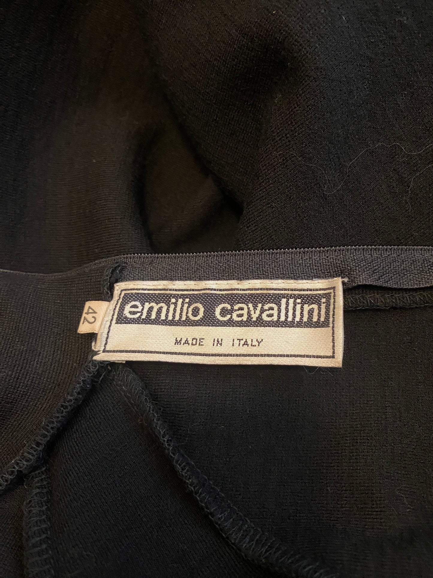 Emilio Cavallini Black Spiral Skirt Dress