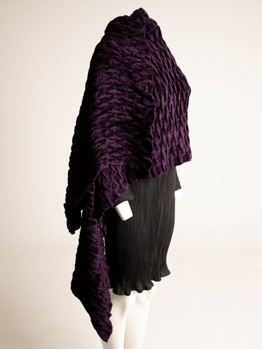 Lainey Keogh Large Purple Smocked Shawl