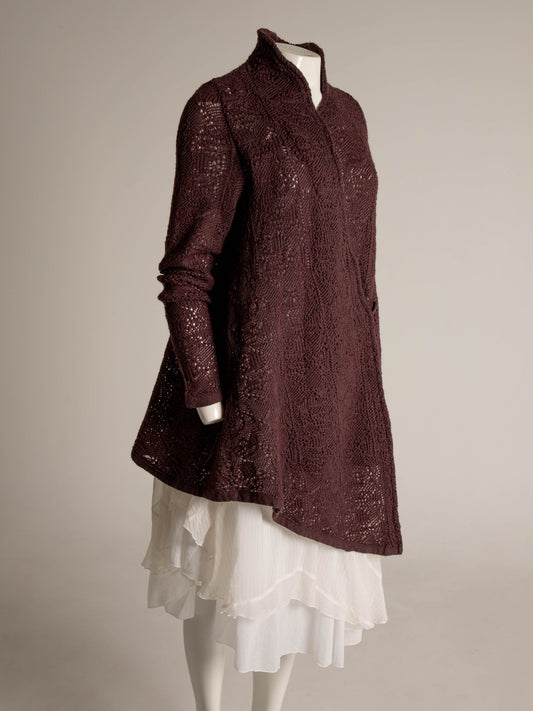 Kaat Tilley Escape Brown Knitted Asymmetric Jacket