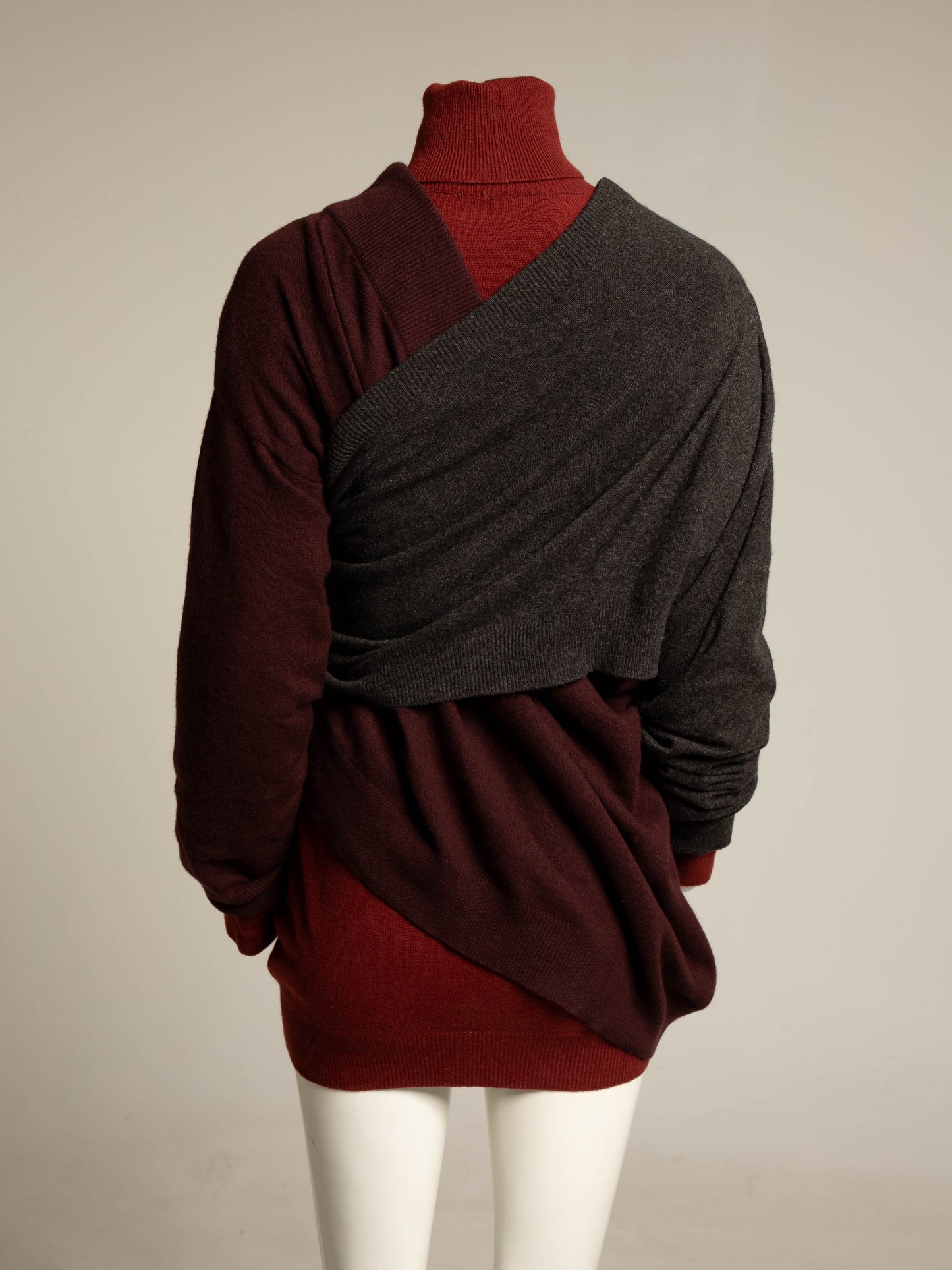 Romeo Gigli A/W 1991 Three Piece Asymmetric Cashmere Jumper Set