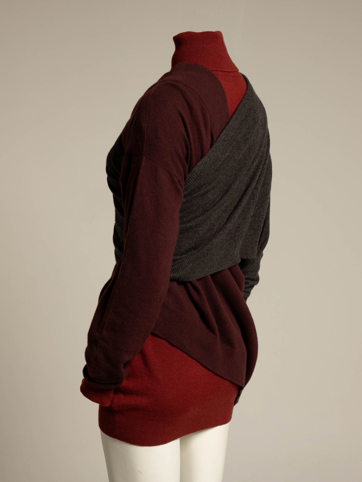 Romeo Gigli A/W 1991 Three Piece Asymmetric Cashmere Jumper Set
