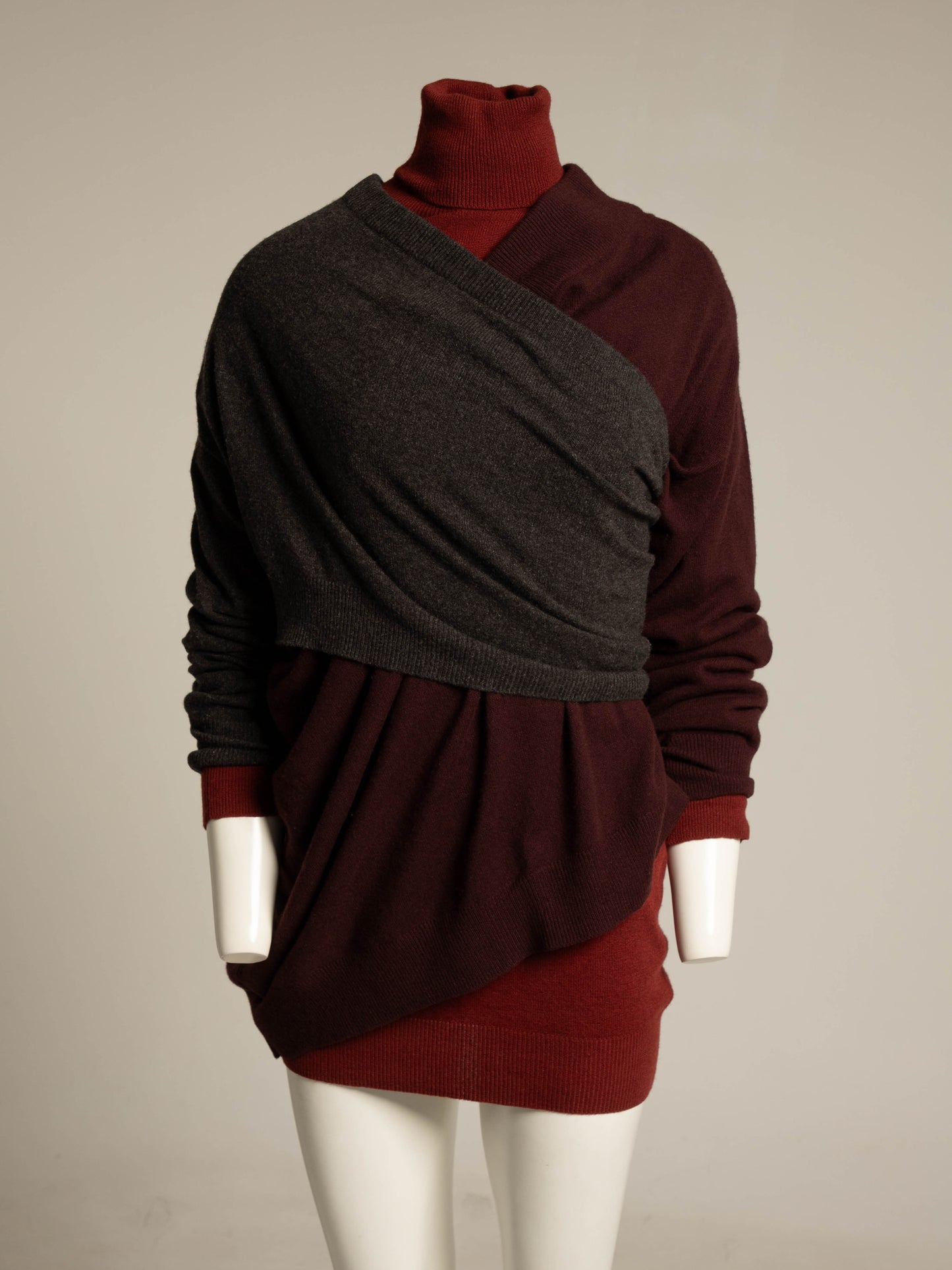 Romeo Gigli A/W 1991 Three Piece Asymmetric Cashmere Jumper Set