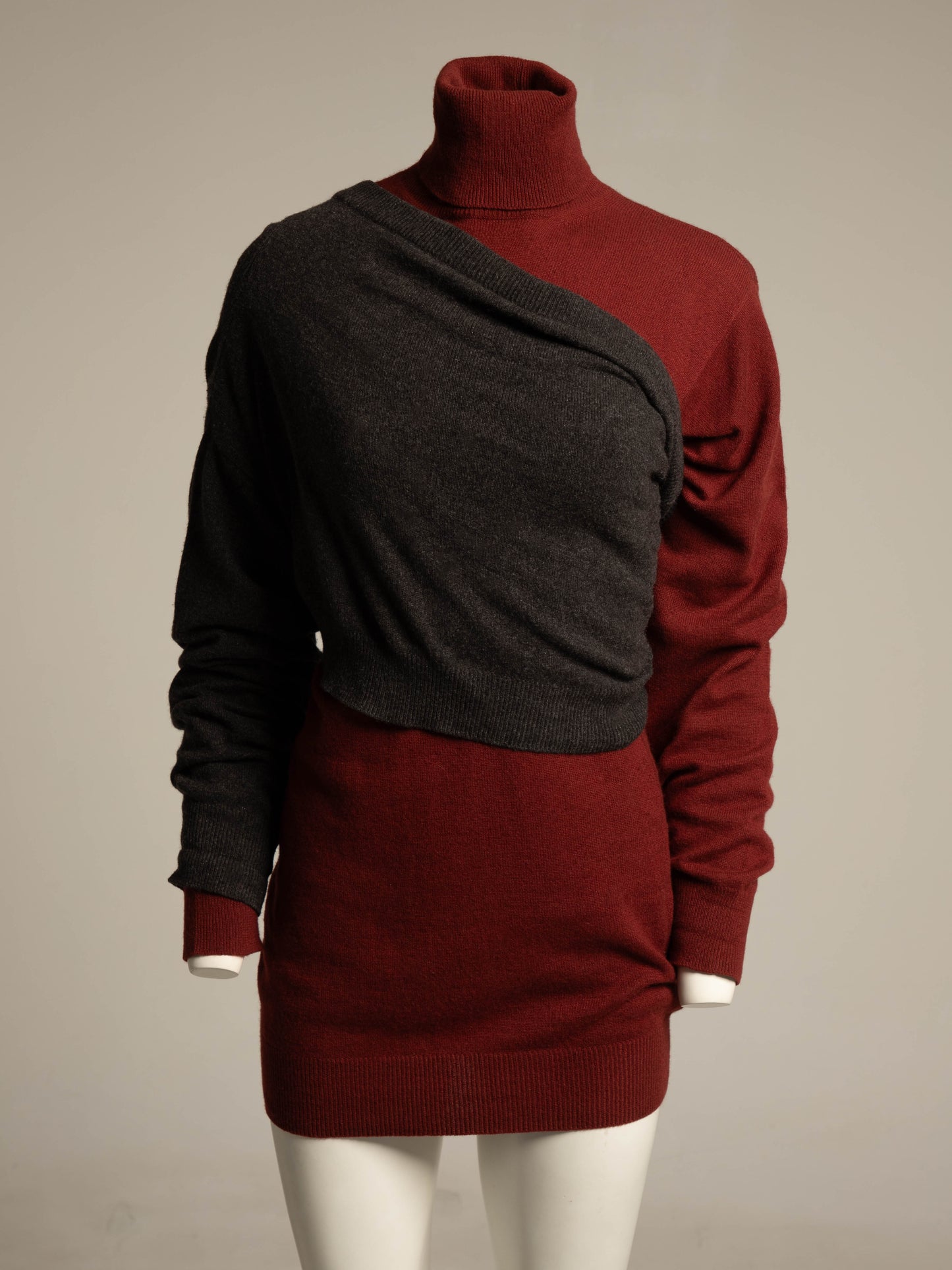 Romeo Gigli A/W 1991 Three Piece Asymmetric Cashmere Jumper Set