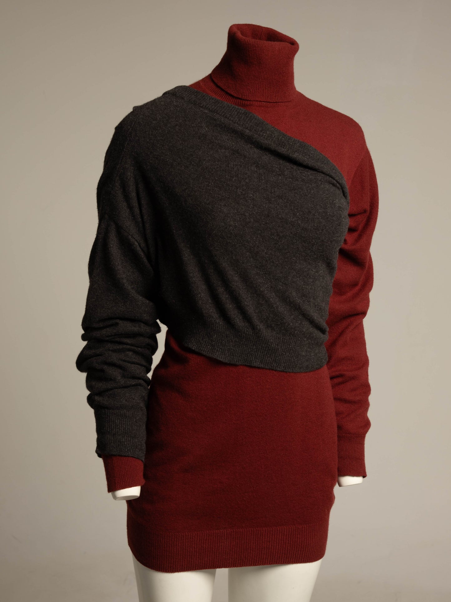 Romeo Gigli A/W 1991 Three Piece Asymmetric Cashmere Jumper Set