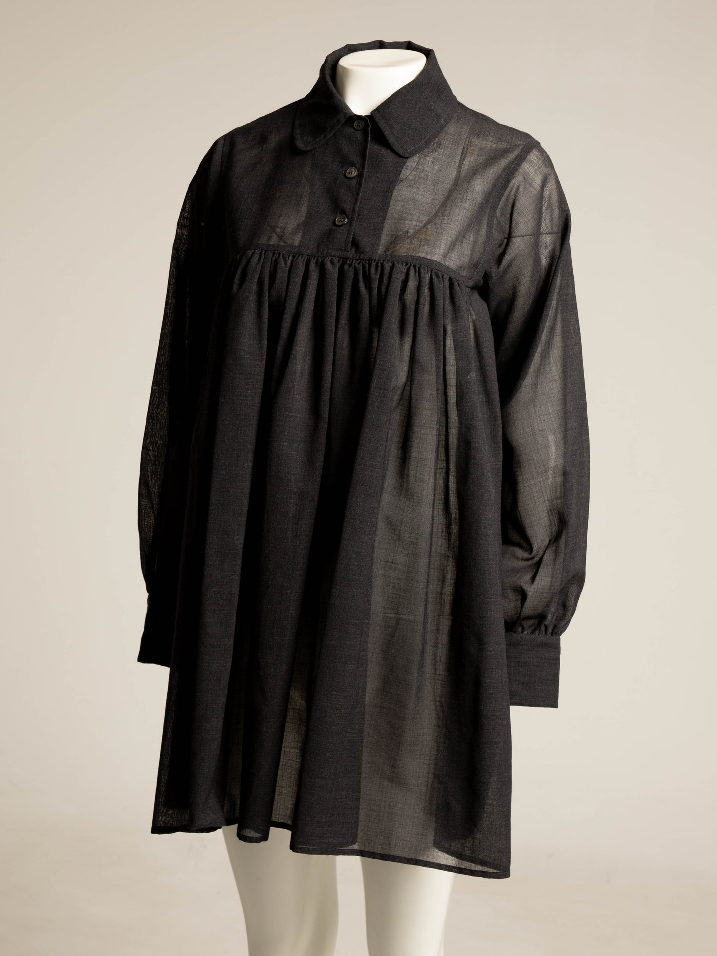 Callaghan Charcoal Wool Lawn Babydoll Dress RESERVED