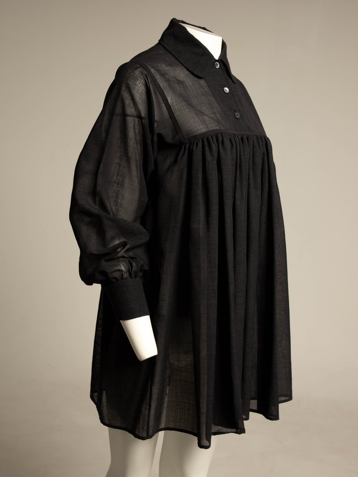 Callaghan Charcoal Wool Lawn Babydoll Dress RESERVED