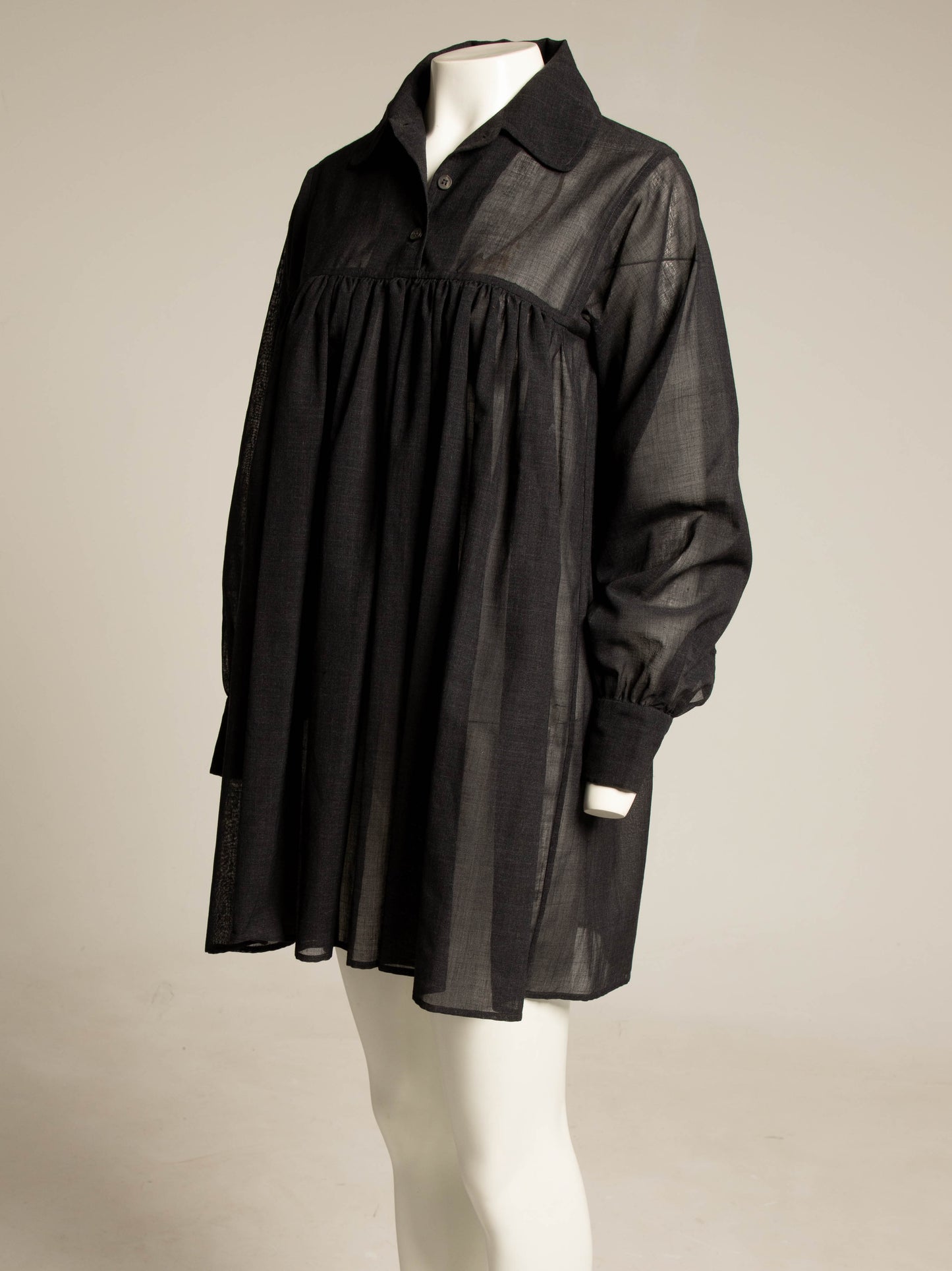 Callaghan Charcoal Wool Lawn Babydoll Dress RESERVED