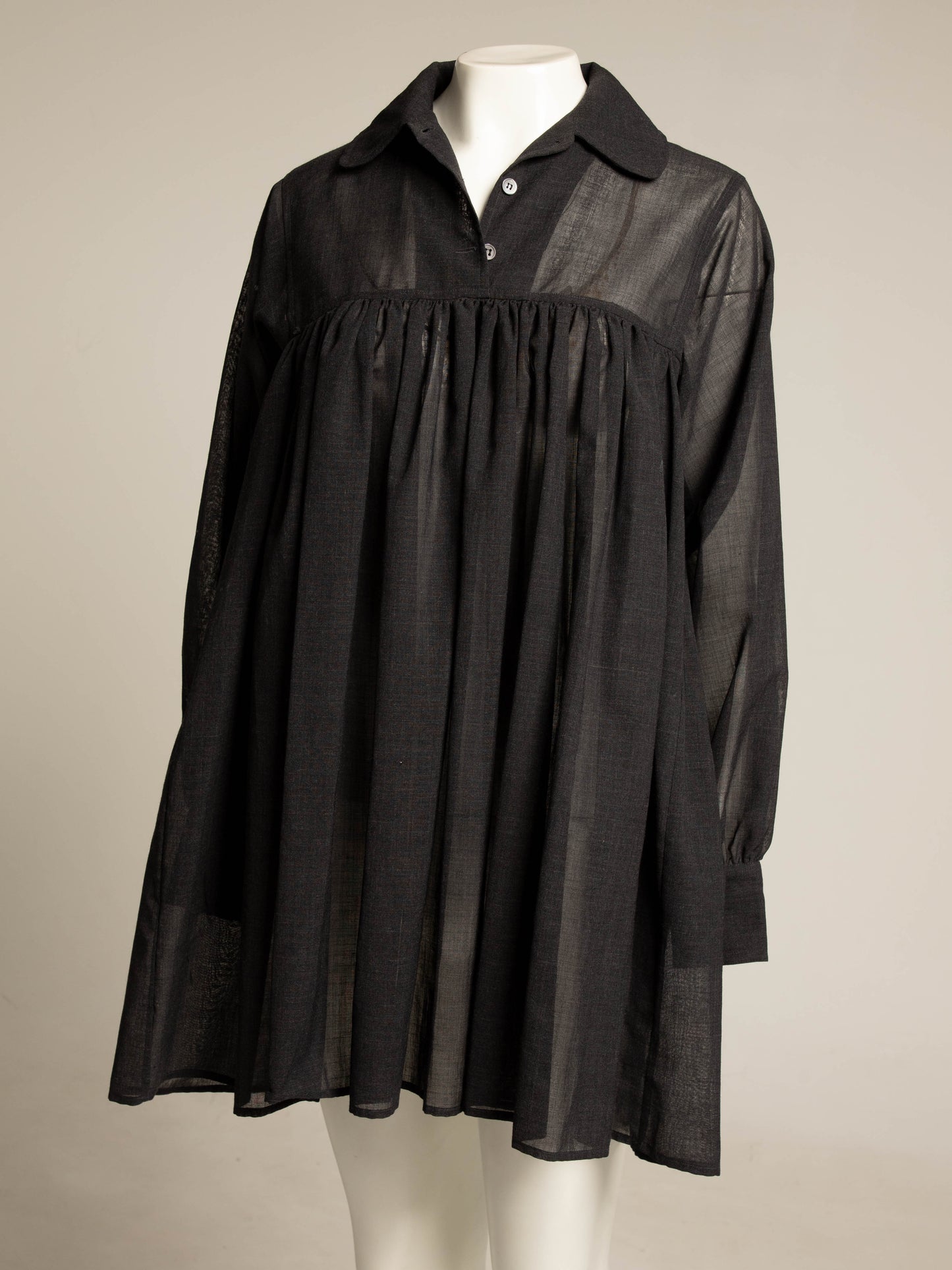 Callaghan Charcoal Wool Lawn Babydoll Dress RESERVED
