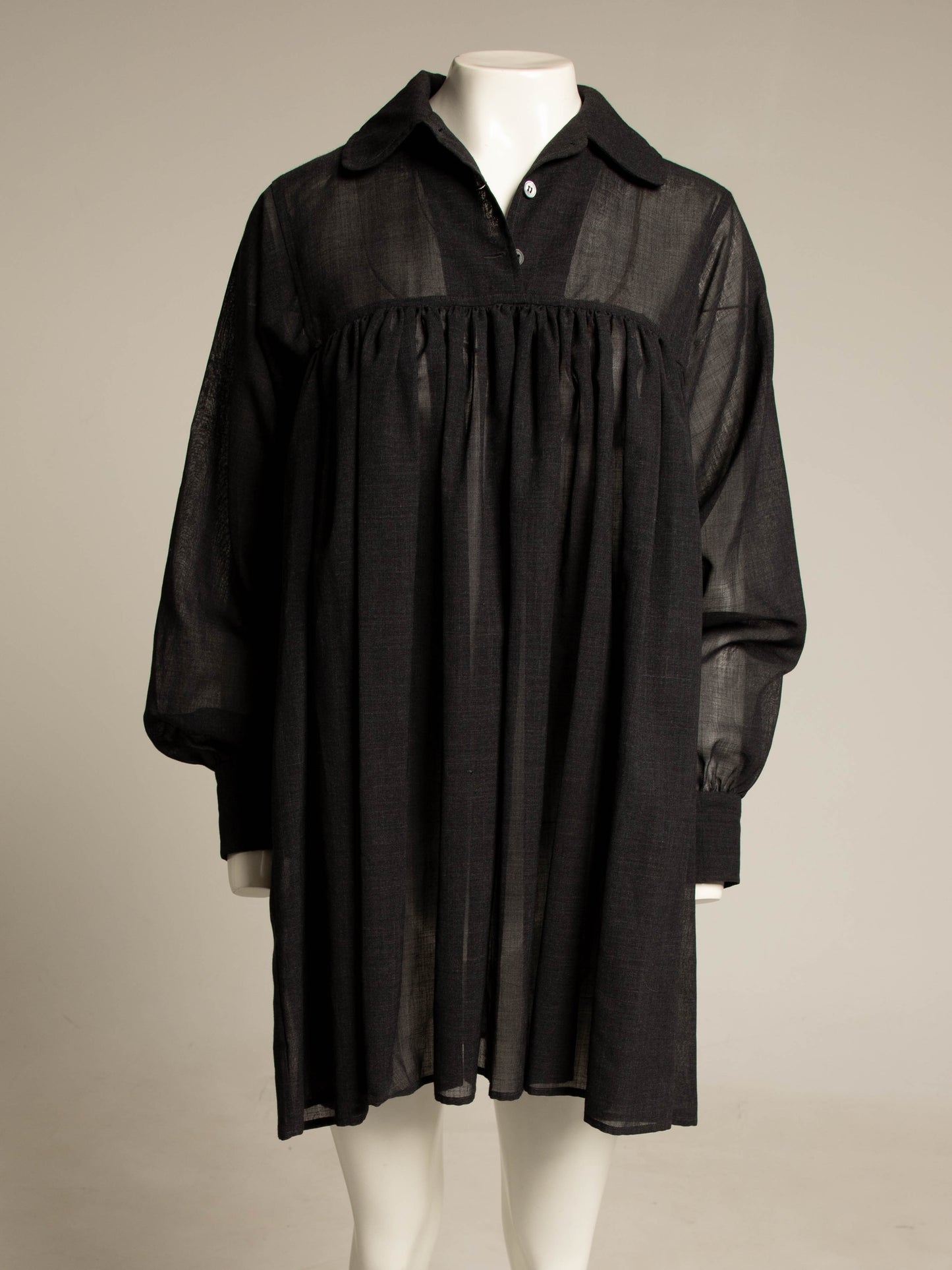 Callaghan Charcoal Wool Lawn Babydoll Dress RESERVED
