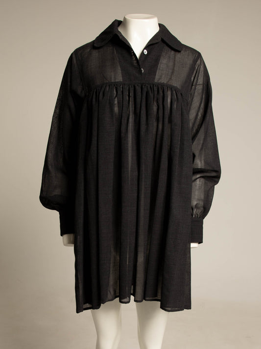 Callaghan Charcoal Wool Lawn Babydoll Dress RESERVED