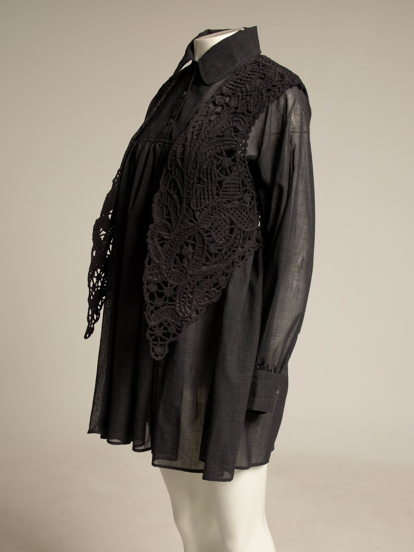 Ozbek Black Lattice Waistcoat