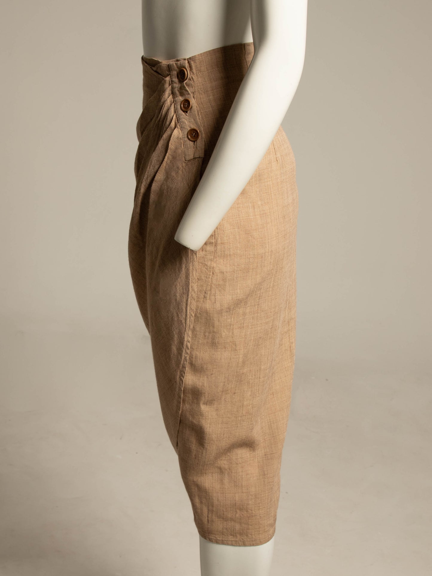 Romeo Gigli 1994 Linen Wrap Skirt