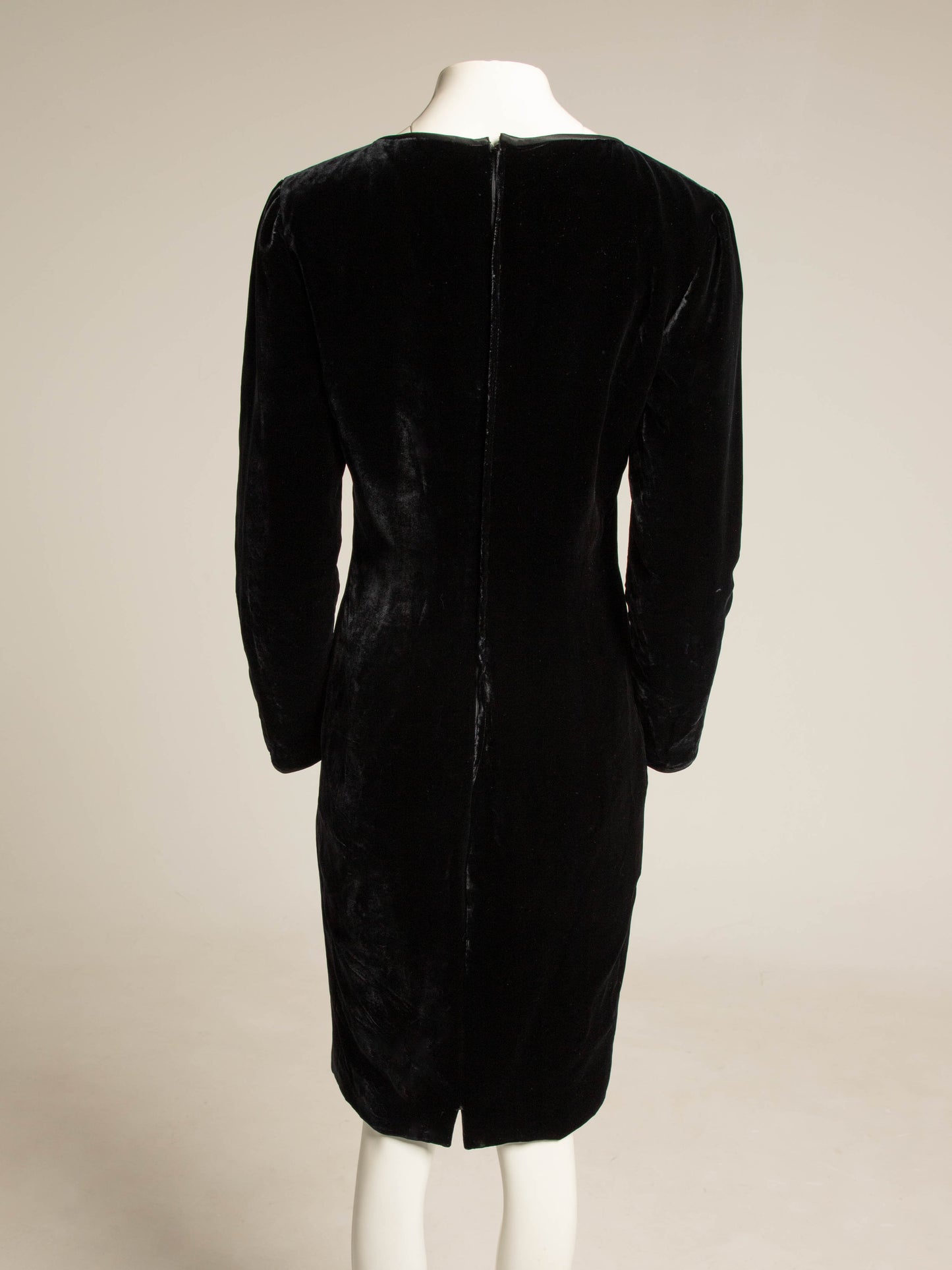 Valentino Boutique Black Velvet Dress with Pink Satin Detail