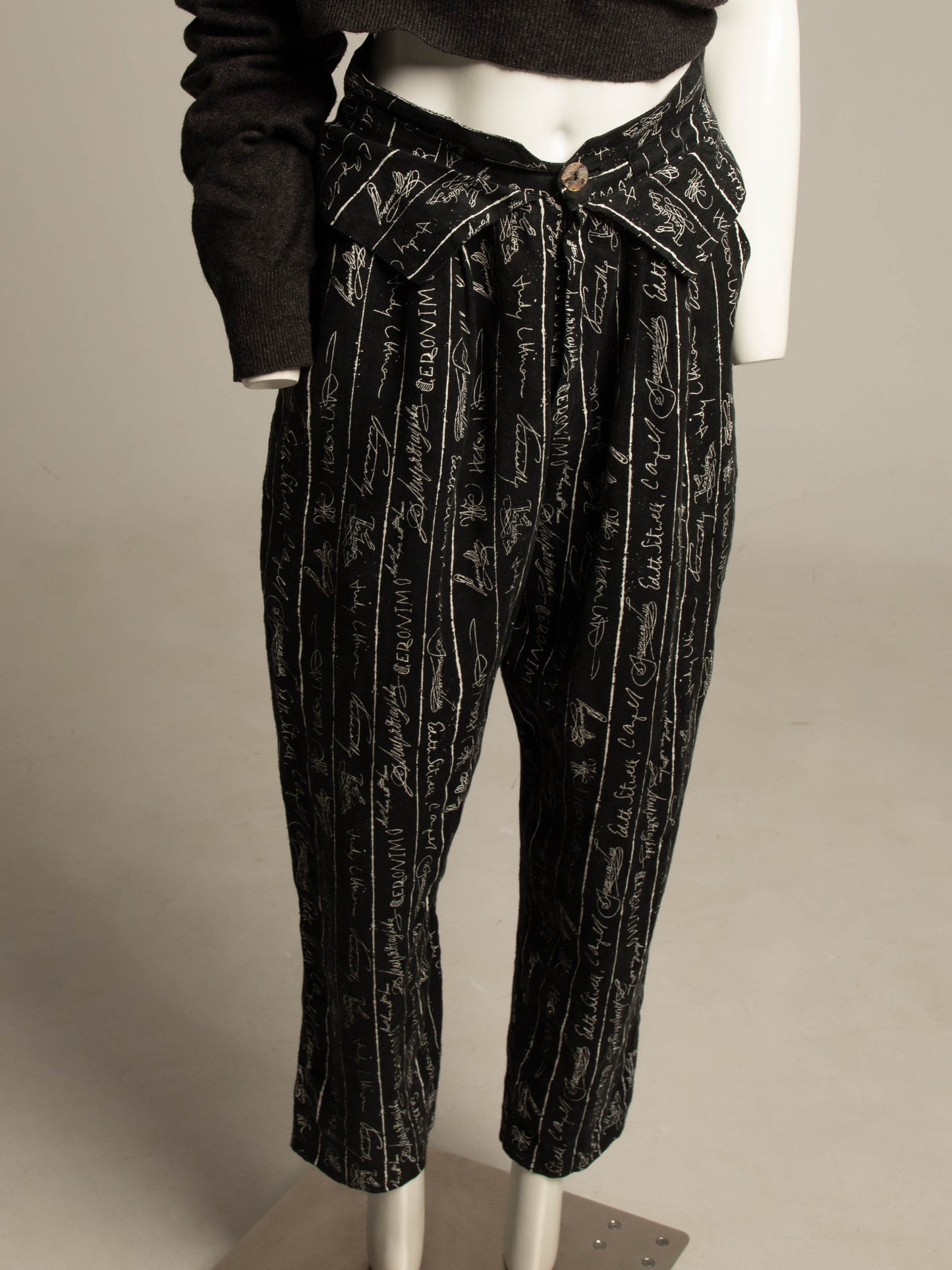 English Eccentrics 1986 Signature Print Black Trousers