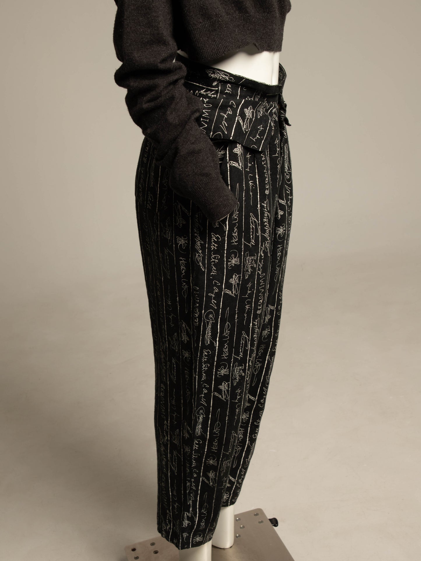 English Eccentrics 1986 Signature Print Black Trousers