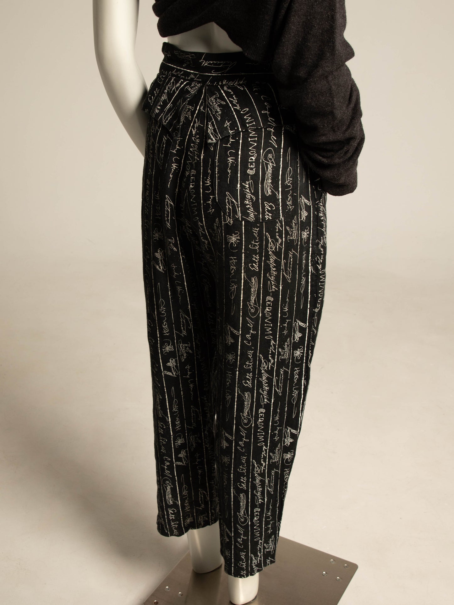 English Eccentrics 1986 Signature Print Black Trousers