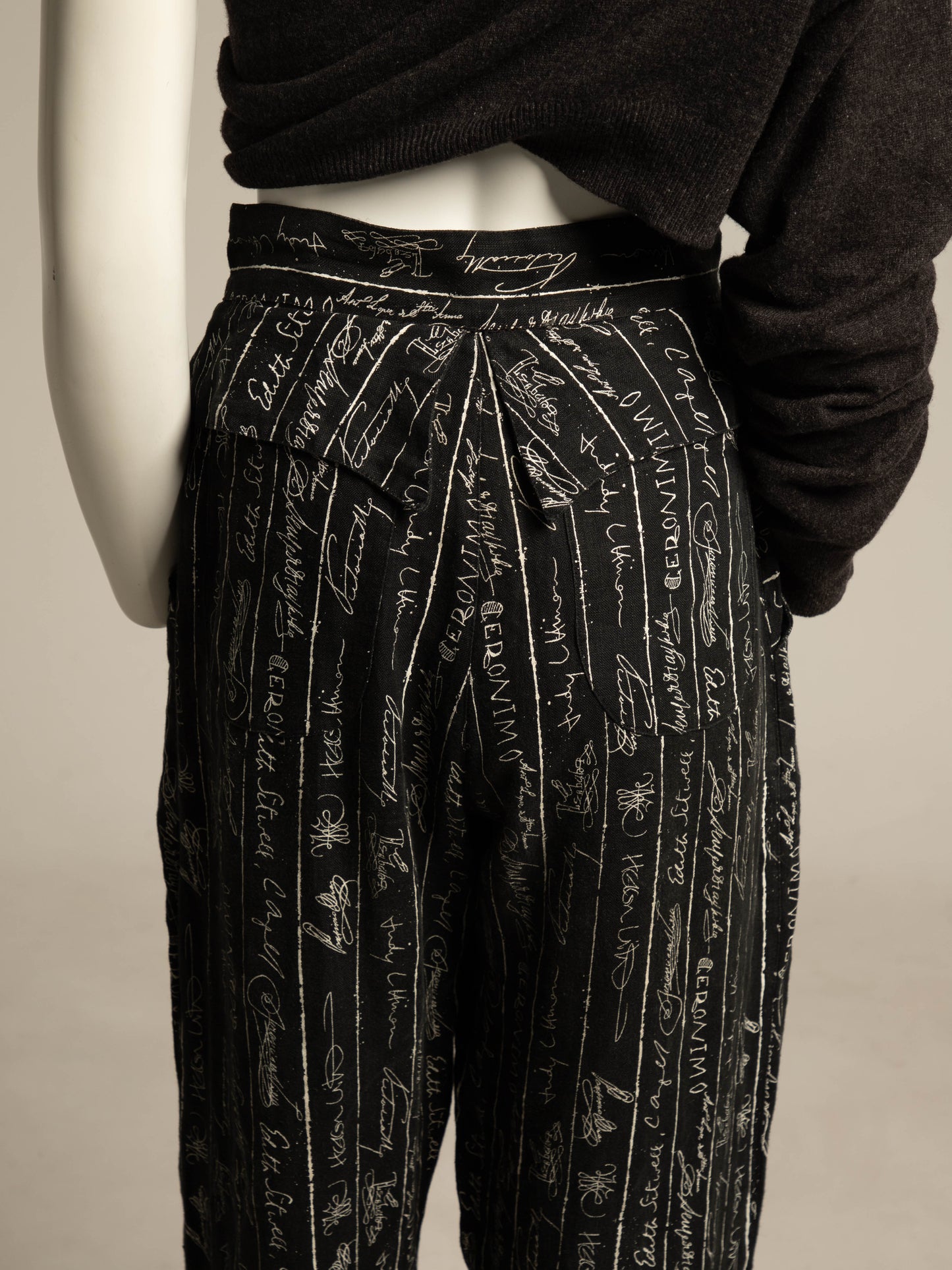 English Eccentrics 1986 Signature Print Black Trousers