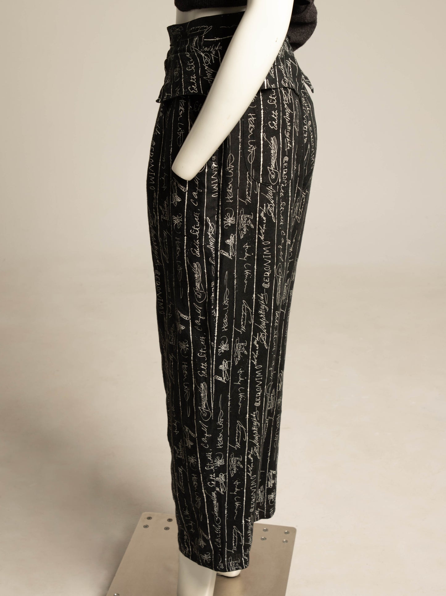 English Eccentrics 1986 Signature Print Black Trousers
