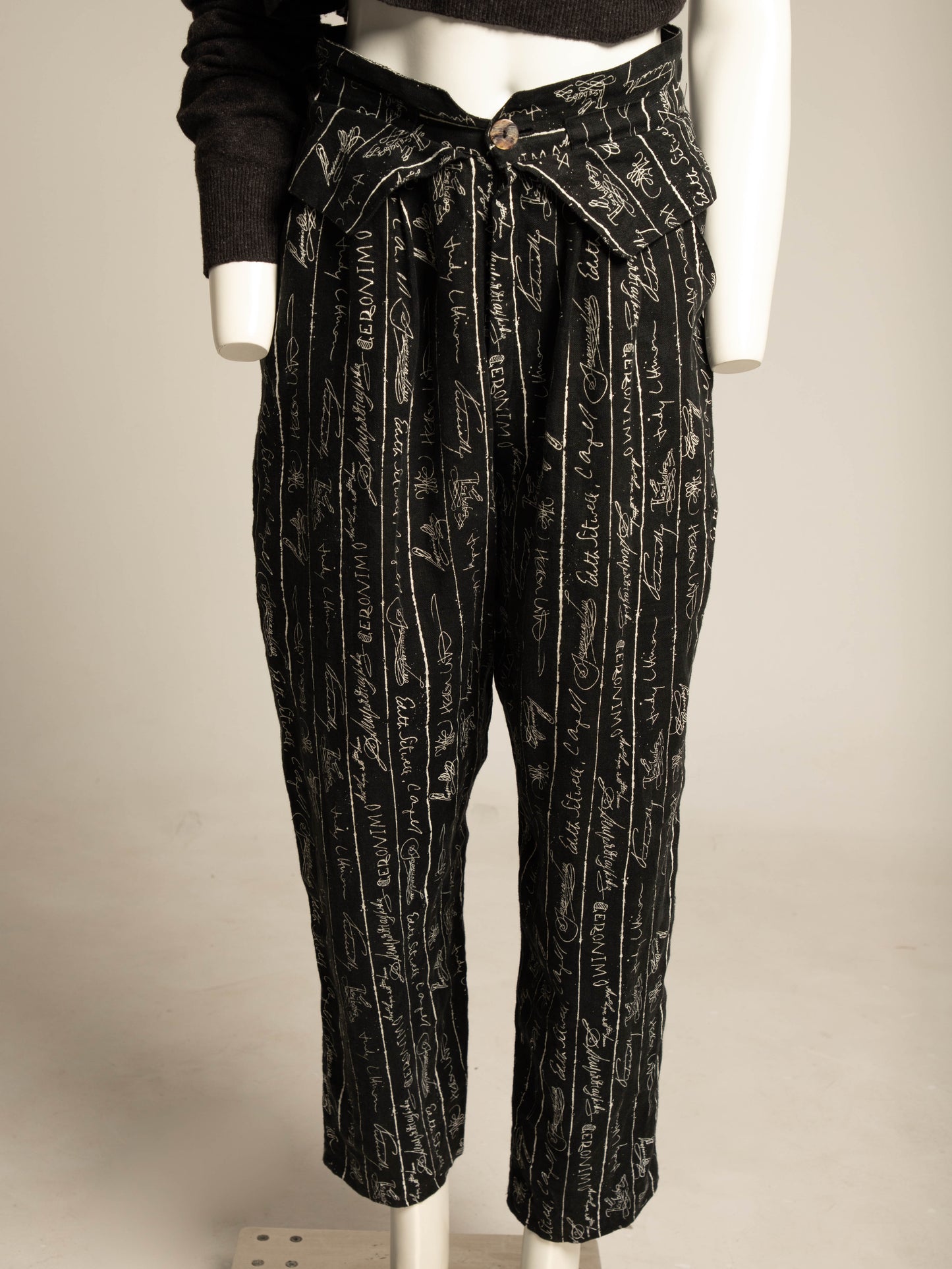 English Eccentrics 1986 Signature Print Black Trousers