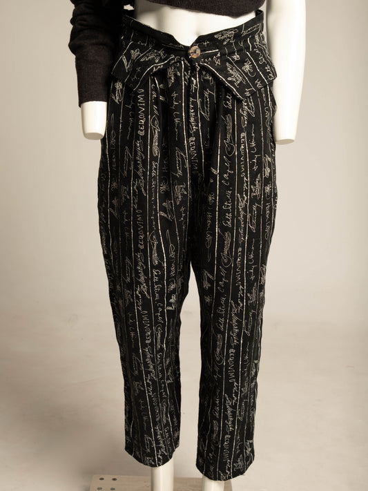 English Eccentrics 1986 Signature Print Black Trousers