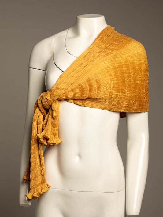 Fortuny Venetia Studium Golden Plissé Shawl
