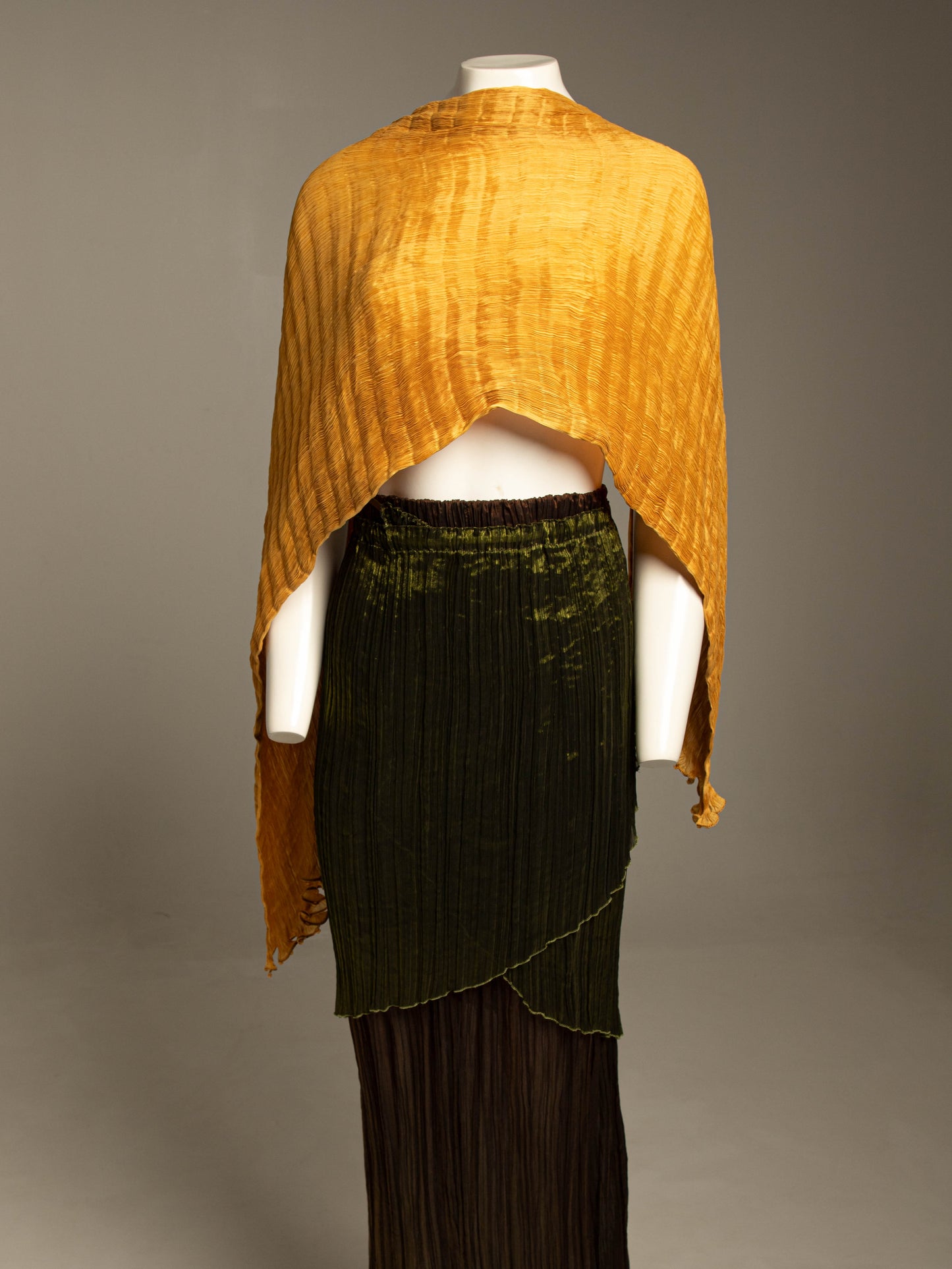 Fortuny Venetia Studium Golden Plissé Shawl