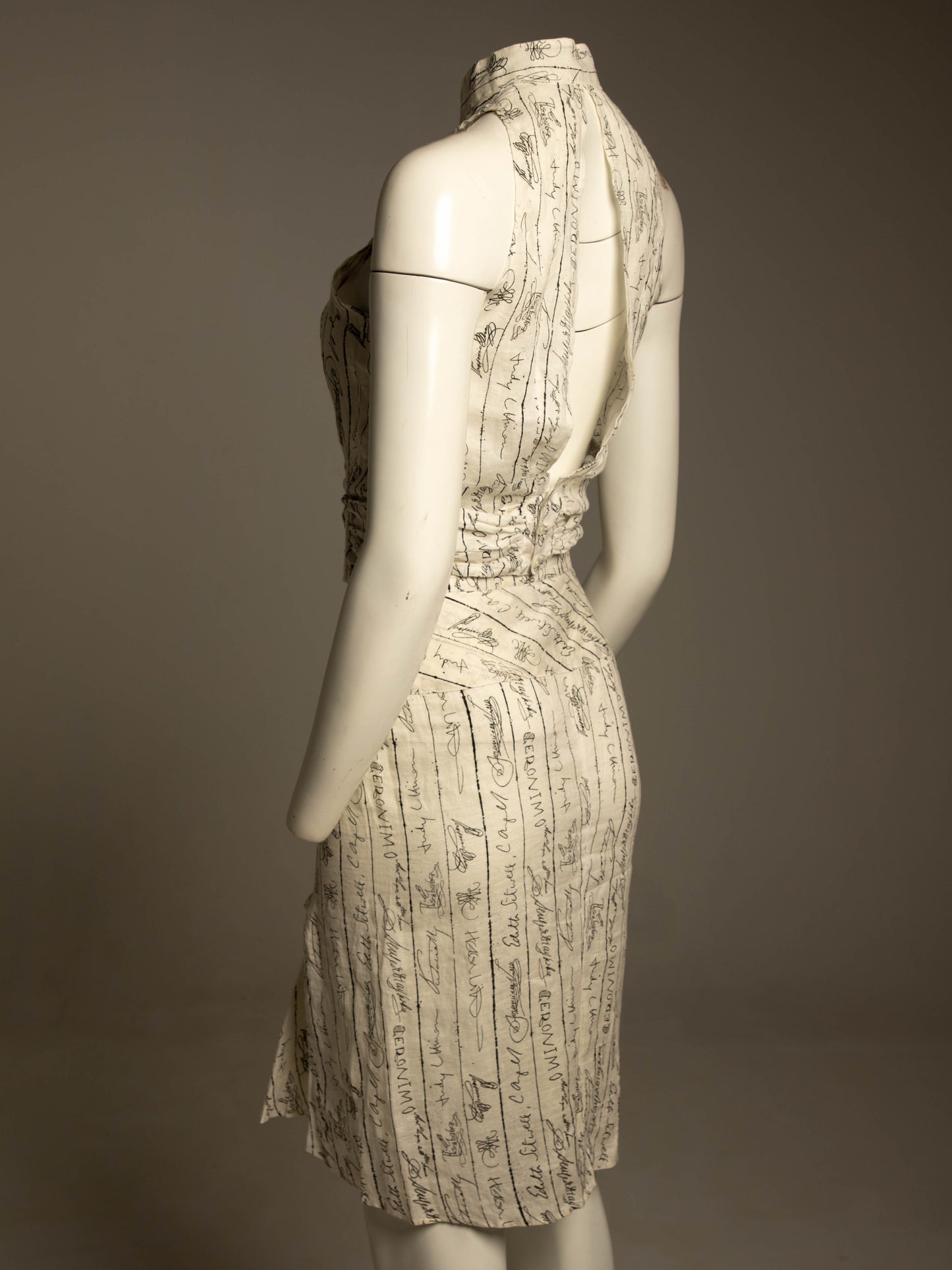 English Eccentrics 1985 'Signature' Print Linen Skirt Set