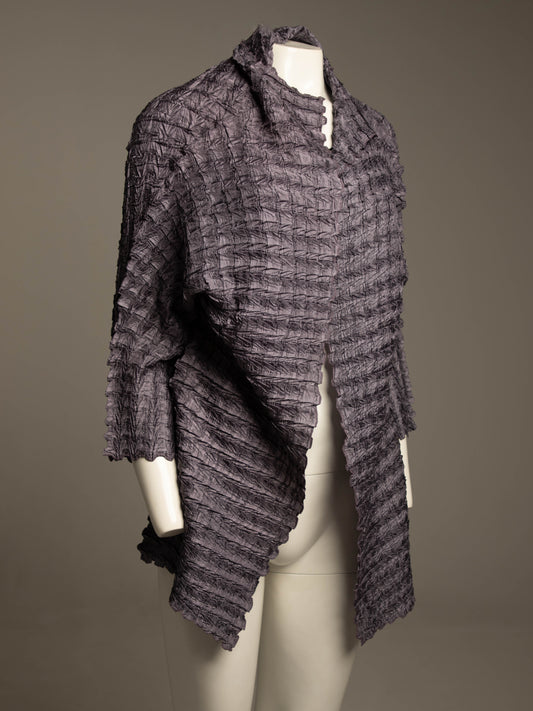 Ray Harris London Purple Crinkle Pleated Jacket