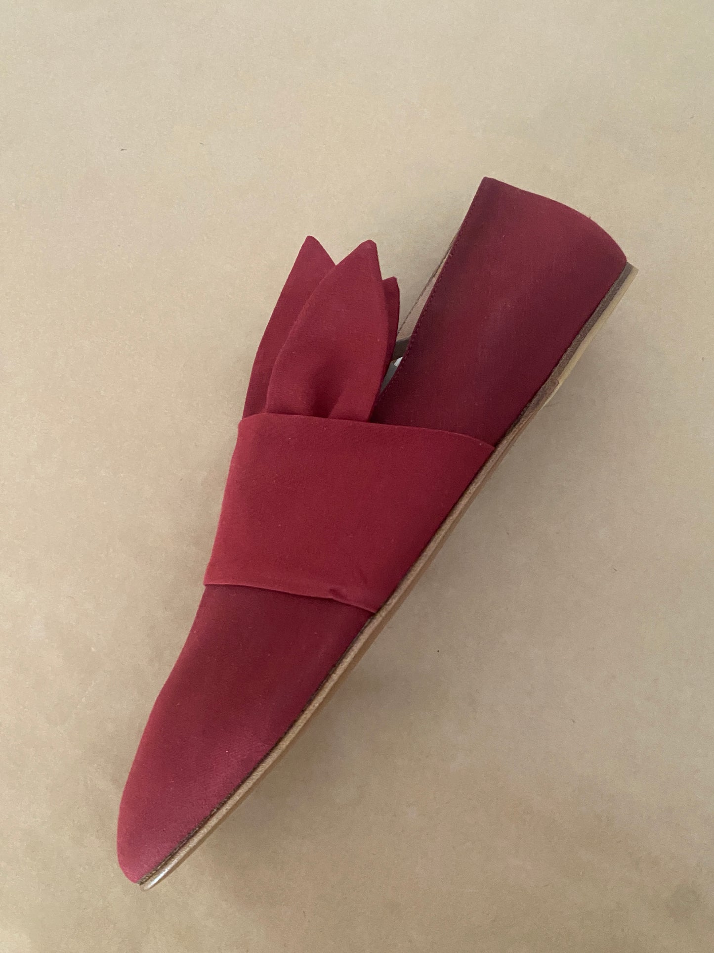 Romeo Gigli 1990 Red Petal Canvas Flats