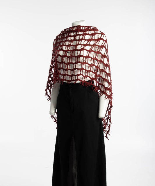 Faliero Sarti Wool Net Shawl