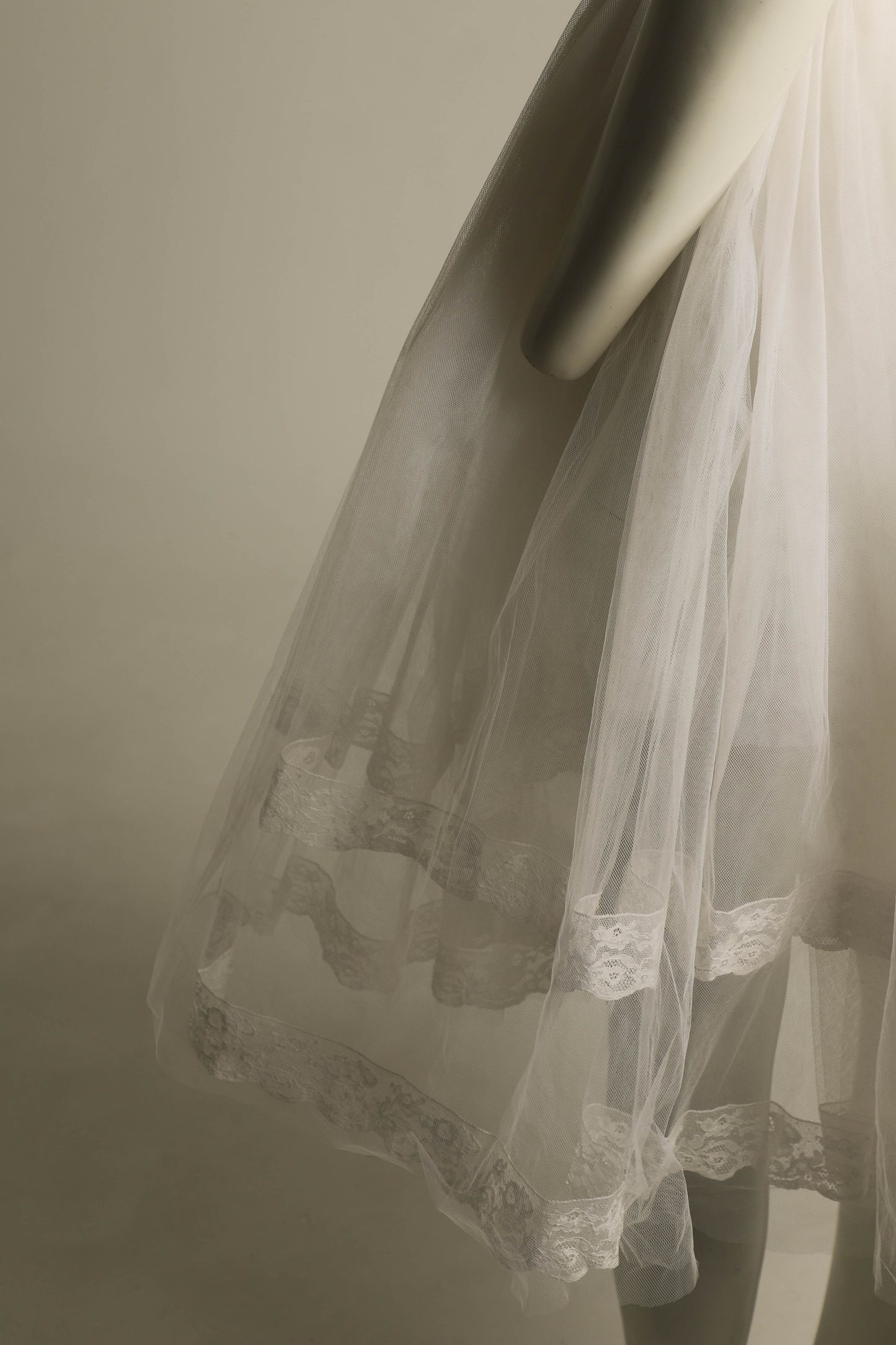 Blumarine Anna Molinari 1993 White Tulle Tutu Petticoat with Lace
