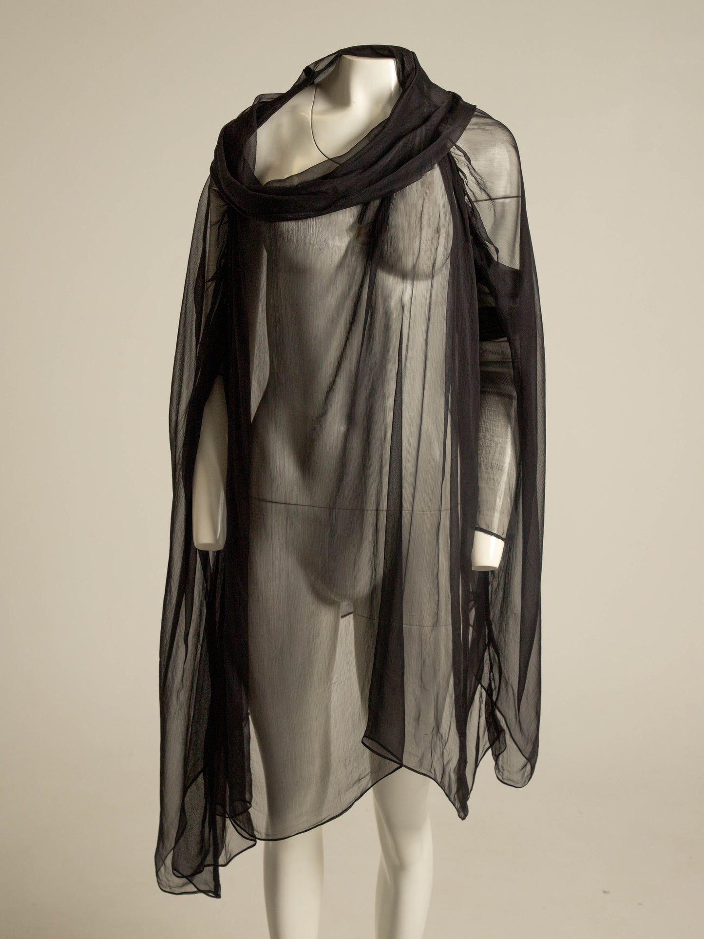 Celia Phillips Black Silk Short 'Atropos' Dress