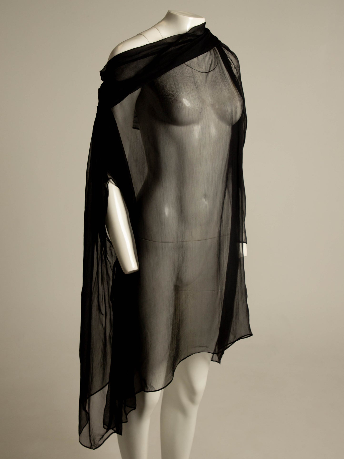 Celia Phillips Black Silk Short 'Atropos' Dress