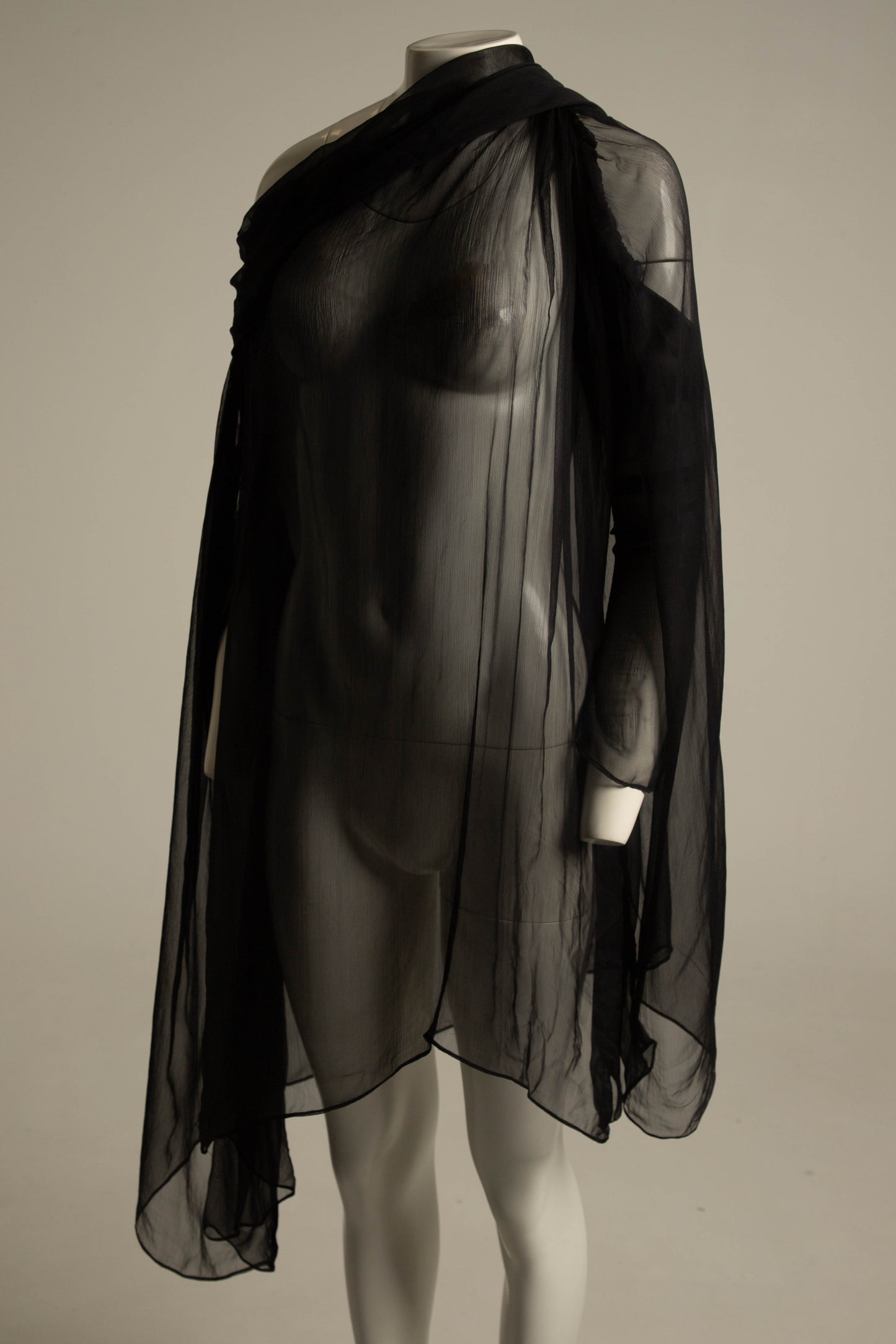 Celia Phillips Black Silk Short 'Atropos' Dress