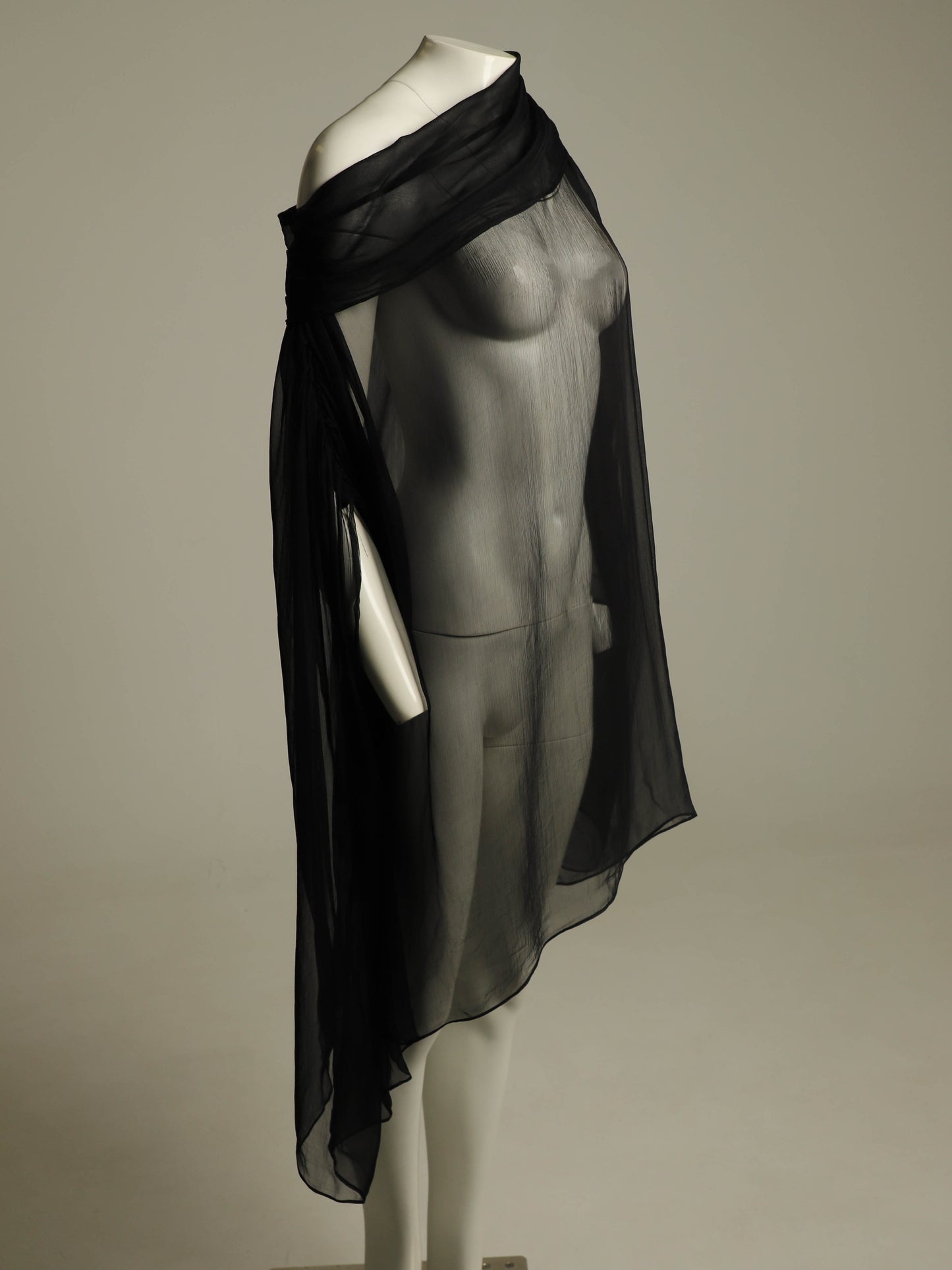 Celia Phillips Black Silk Short 'Atropos' Dress