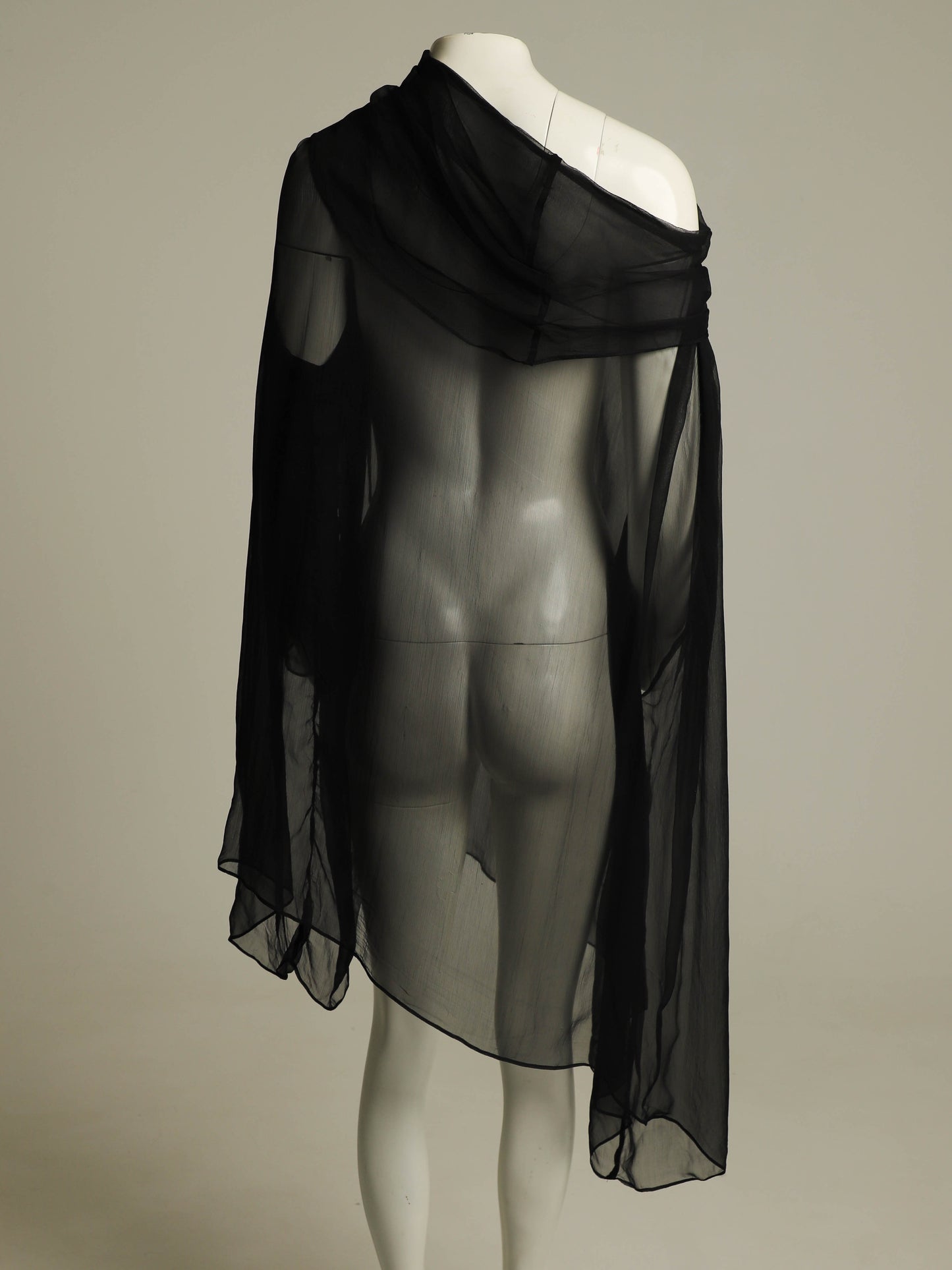Celia Phillips Black Silk Short 'Atropos' Dress