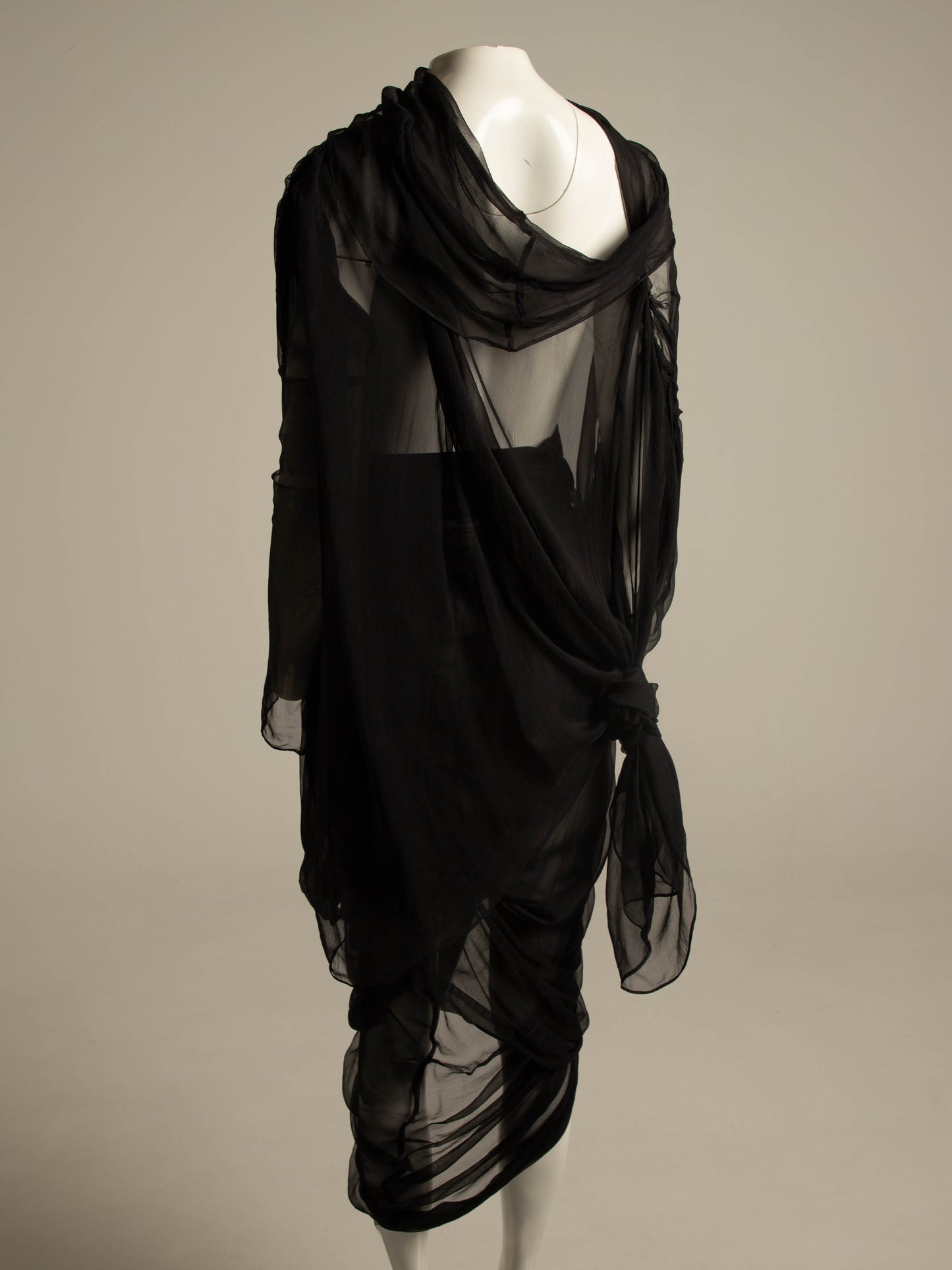 Celia Phillips Black Silk Short 'Atropos' Dress