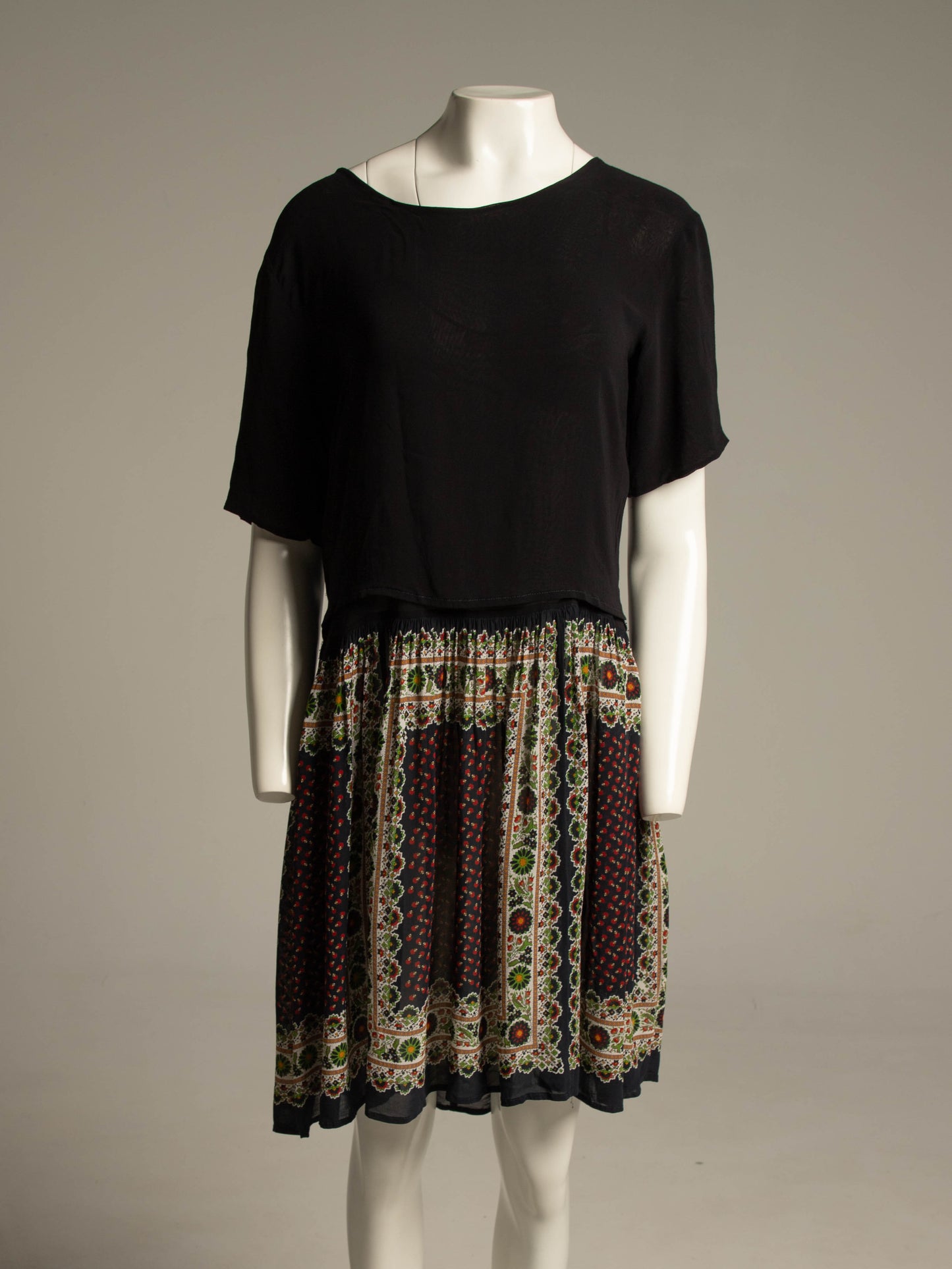 Dolce & Gabbana 1989 Black Folk Inspired Dress