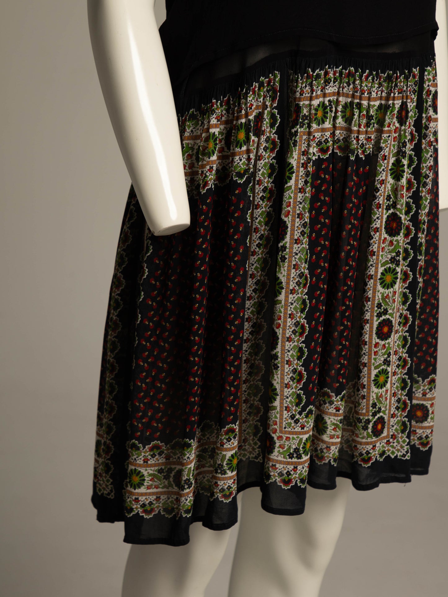 Dolce & Gabbana 1989 Black Folk Inspired Dress